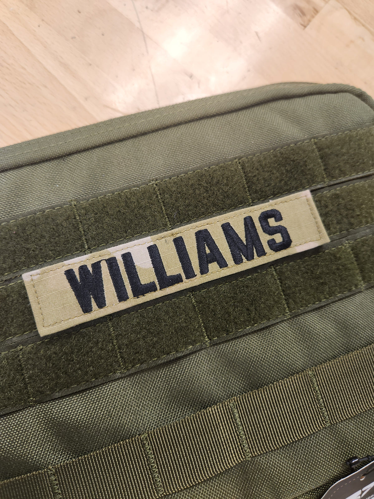 3 Piece Custom Army Name Tape & Rank Set w/ Hook Fastener Backing - 3-Color OCP