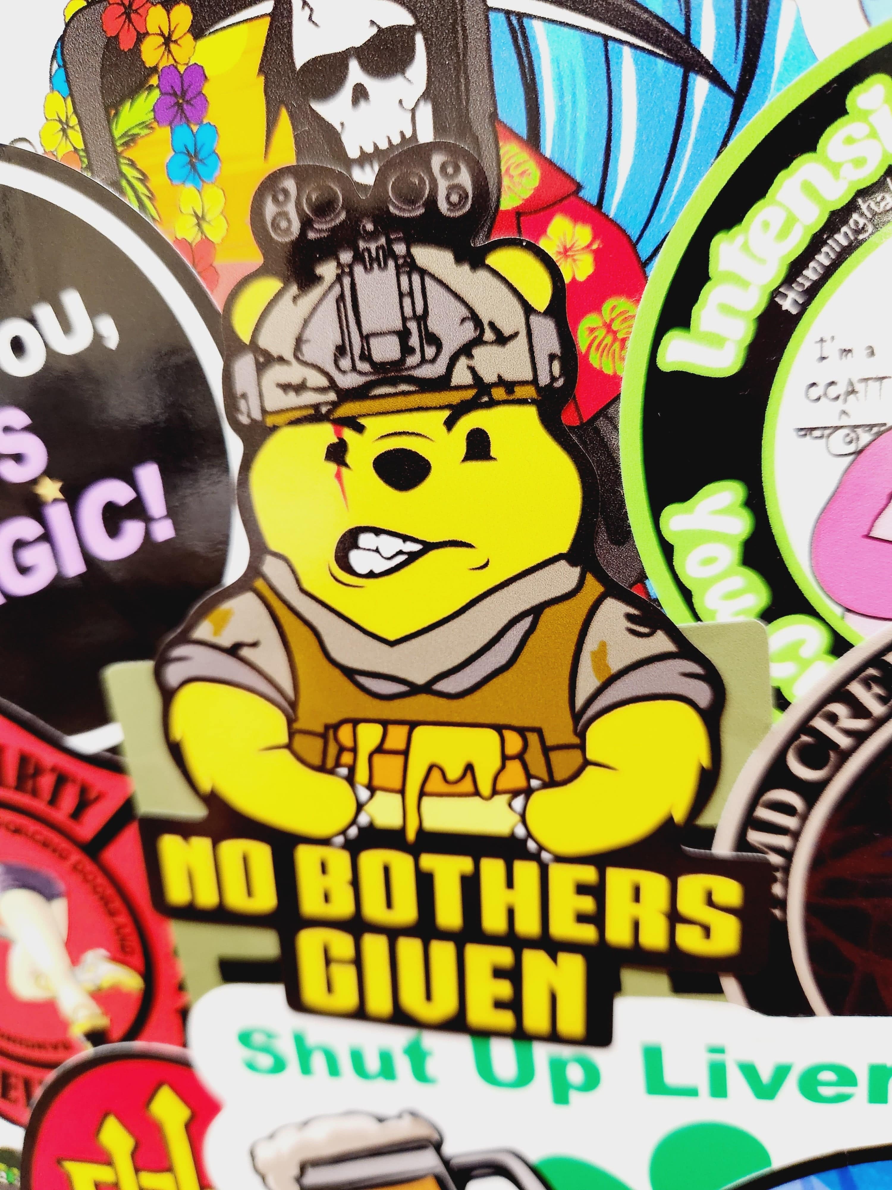Tactical Gear Junkie Stickers STICKER - No Bothers Given Tactical Pooh Bear Slap - Embrace the Honey Hunt