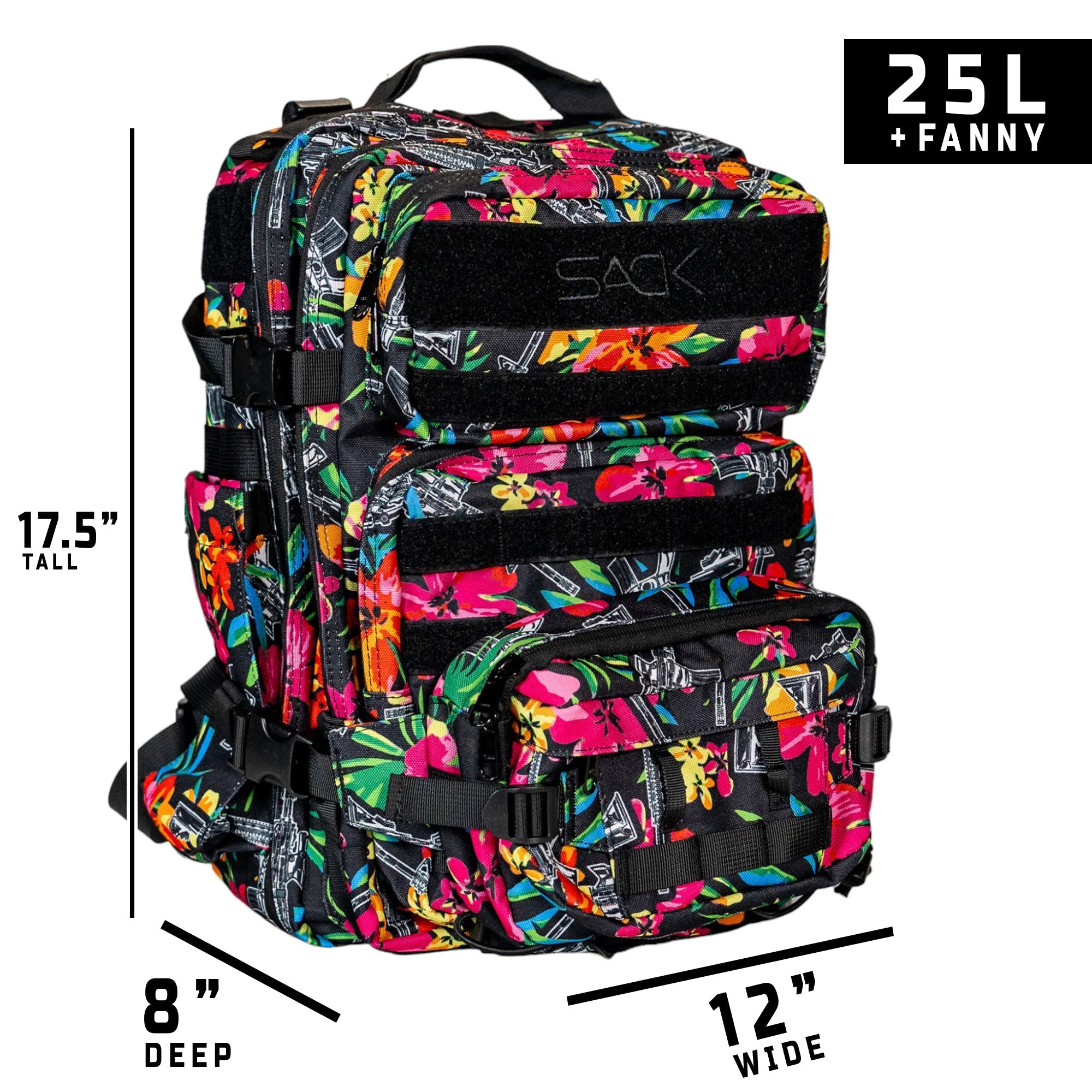 25L Sack™ Original All-Day Molle Backpack with Pouch - Combat Iron Apparel Co.