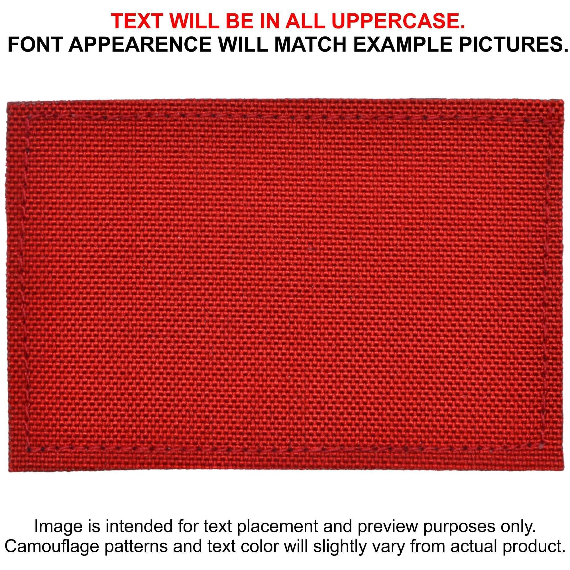 Tactical Gear Junkie Patches Red CORDURA® Custom Heat Press Vinyl - 2x4 CORDURA® Patch