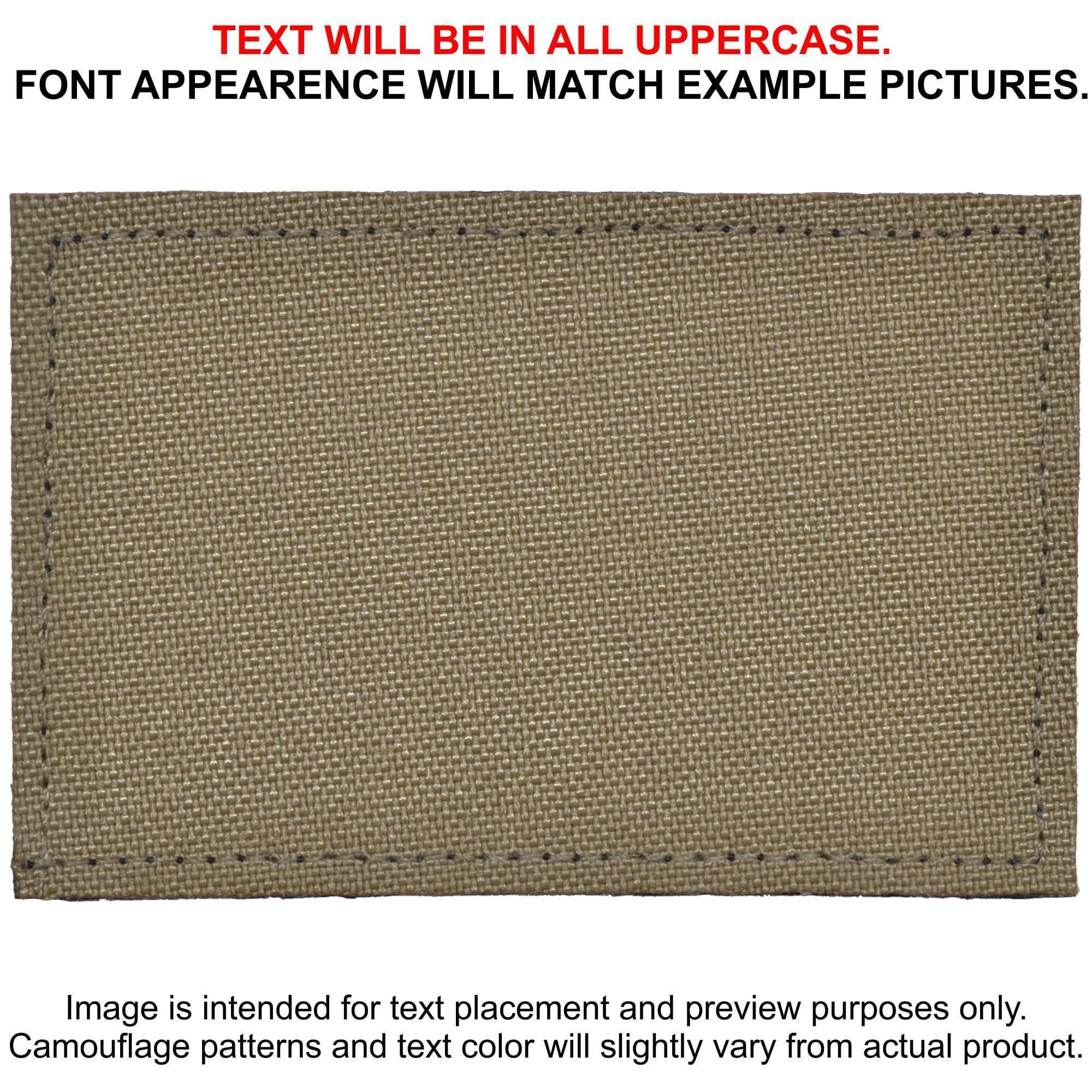 Tactical Gear Junkie Patches Tan 499 CORDURA® Custom Heat Press Vinyl - 2x4 CORDURA® Patch