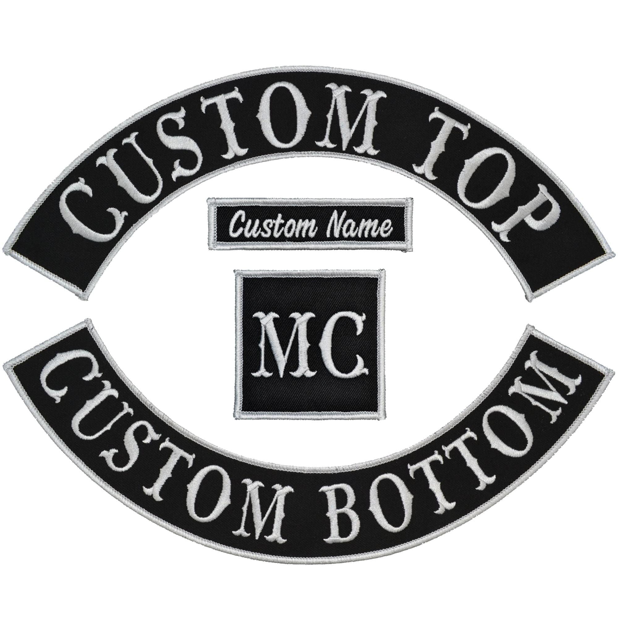 Large Custom Embroidered Patch for Biker Vest, Custom Embroidery