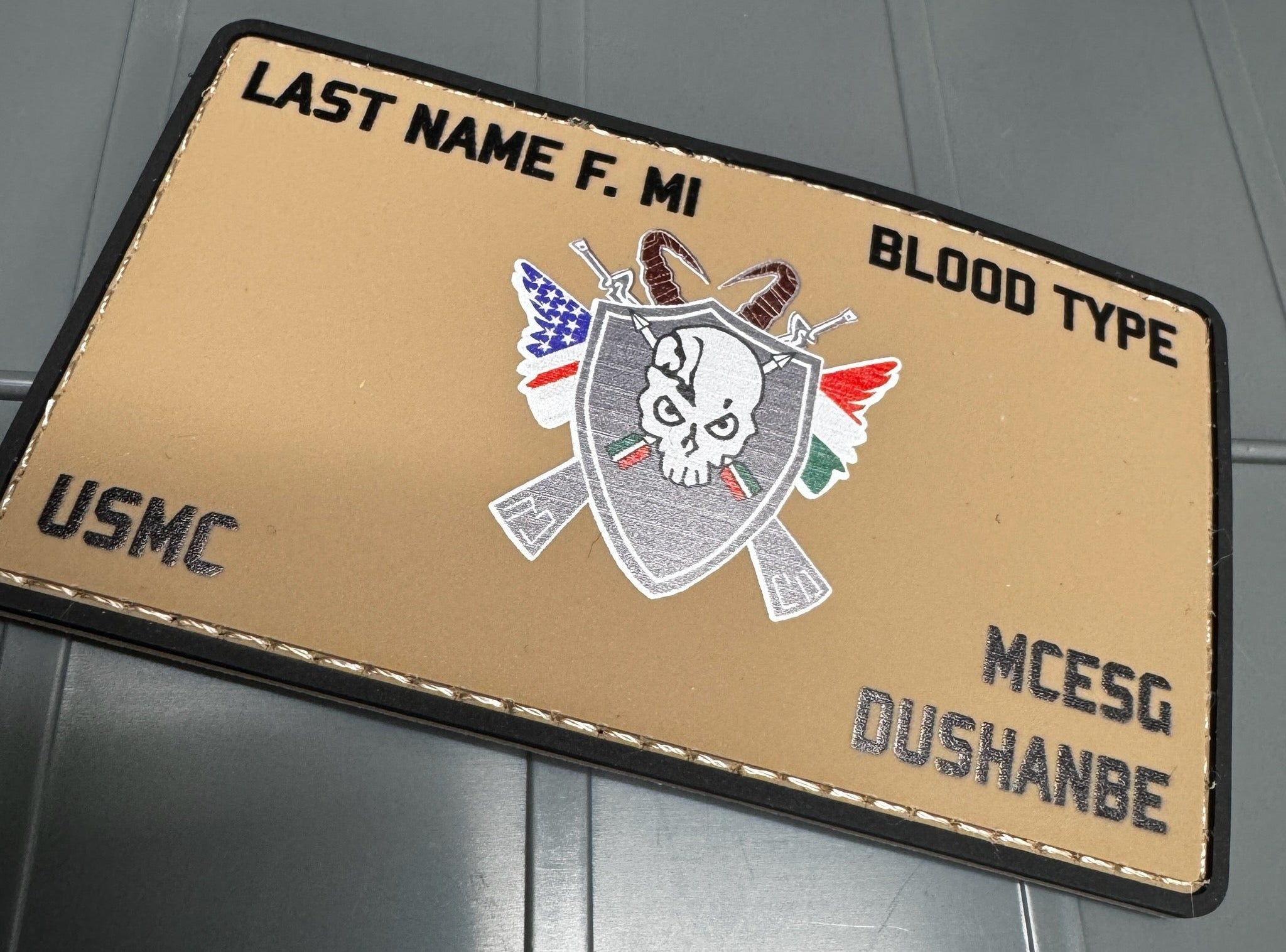 Custom PVC MSG Det. Dushanbe Plate Carrier - 2.25x4 PVC Flak Patch
