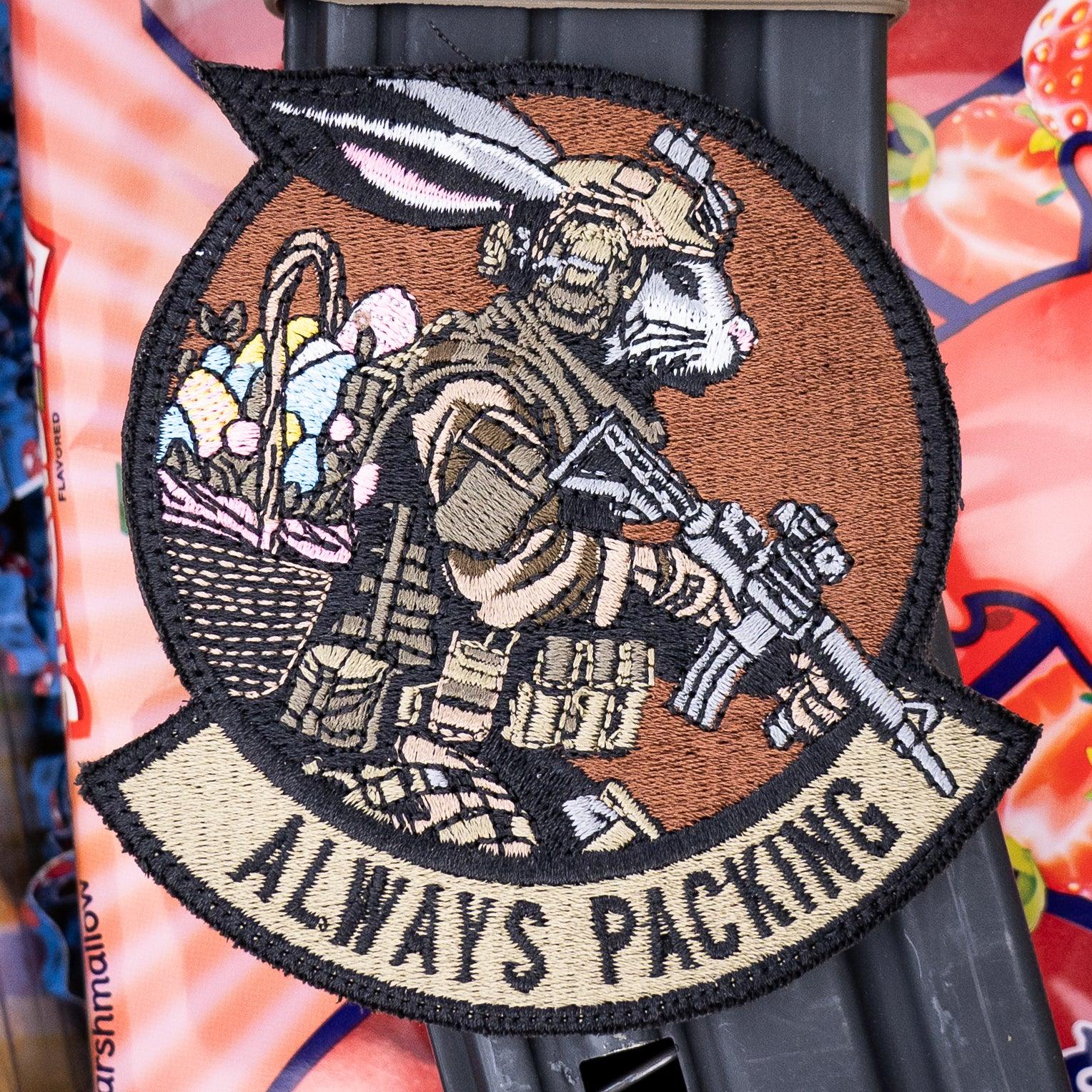 April 2024 POTM - 'Always Packing' - OCP Tactical Battle Bunny 4" Patch - Bad Bunny Collection
