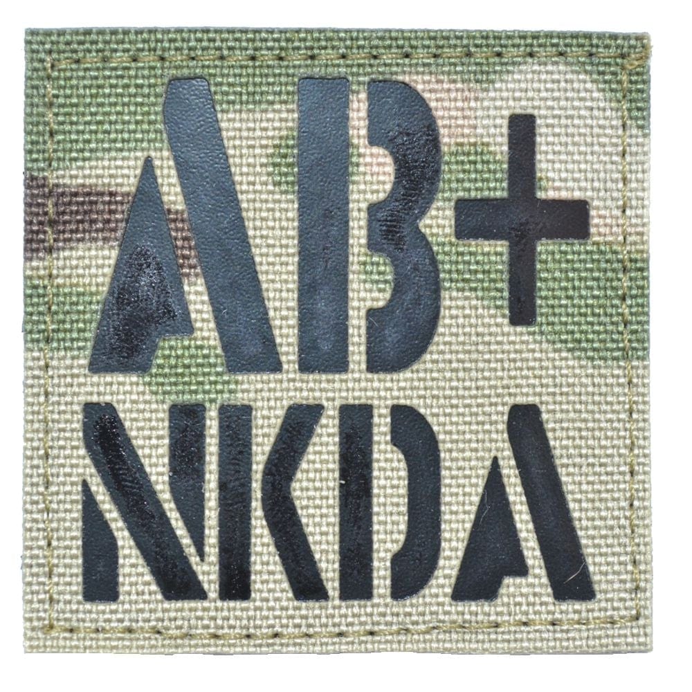 Tactical Gear Junkie Patches Black CORDURA® / Black Non Reflective Laser Cut Blood Type / Allergy - 2x2 CORDURA® Patch