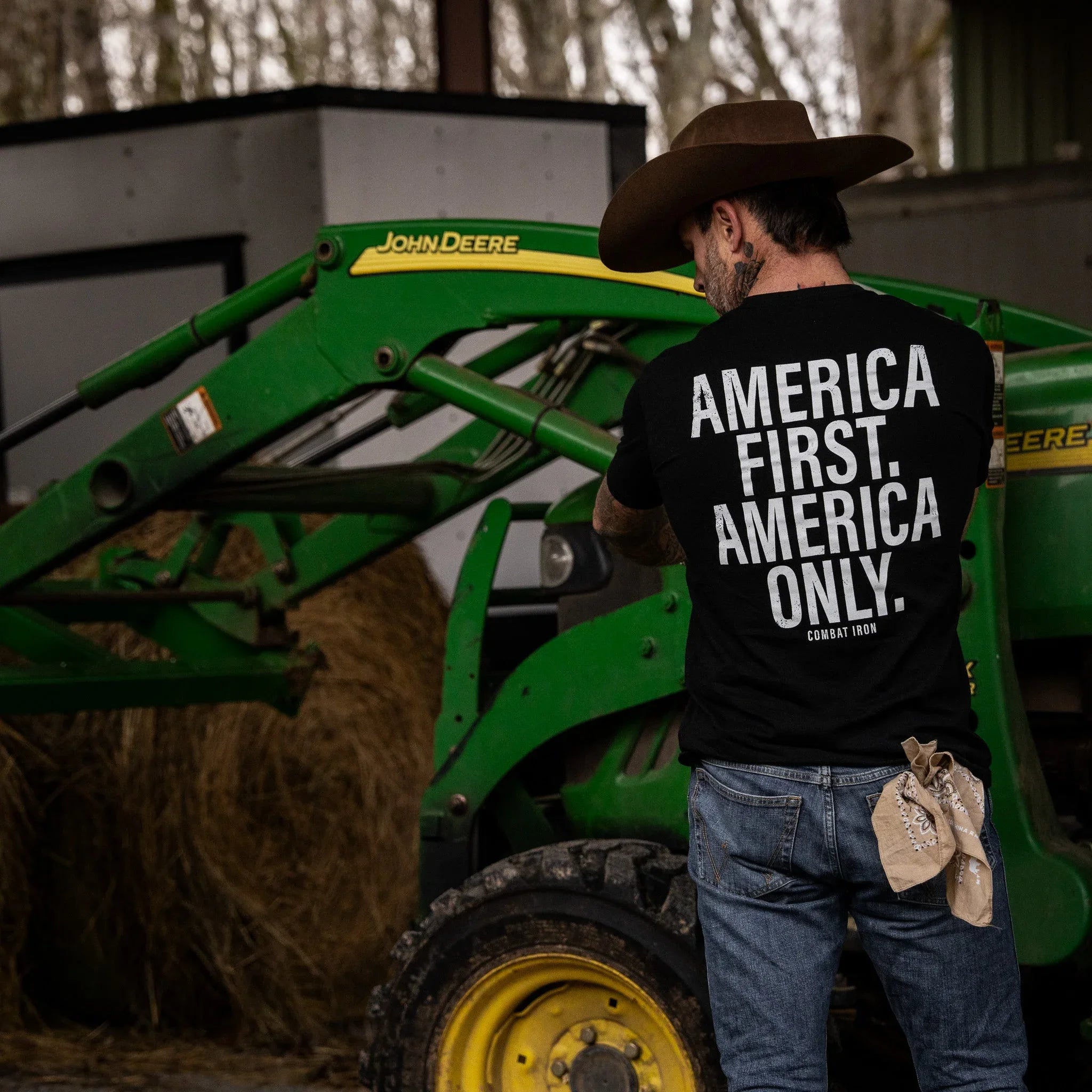 America First. American Only. Men's T-Shirt - Combat Iron Apparel Co.