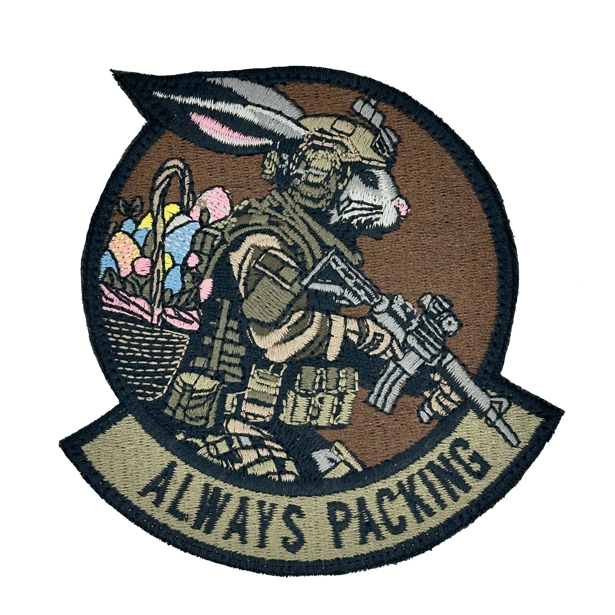 April 2024 POTM - 'Always Packing' - OCP Tactical Battle Bunny 4" Patch - Bad Bunny Collection