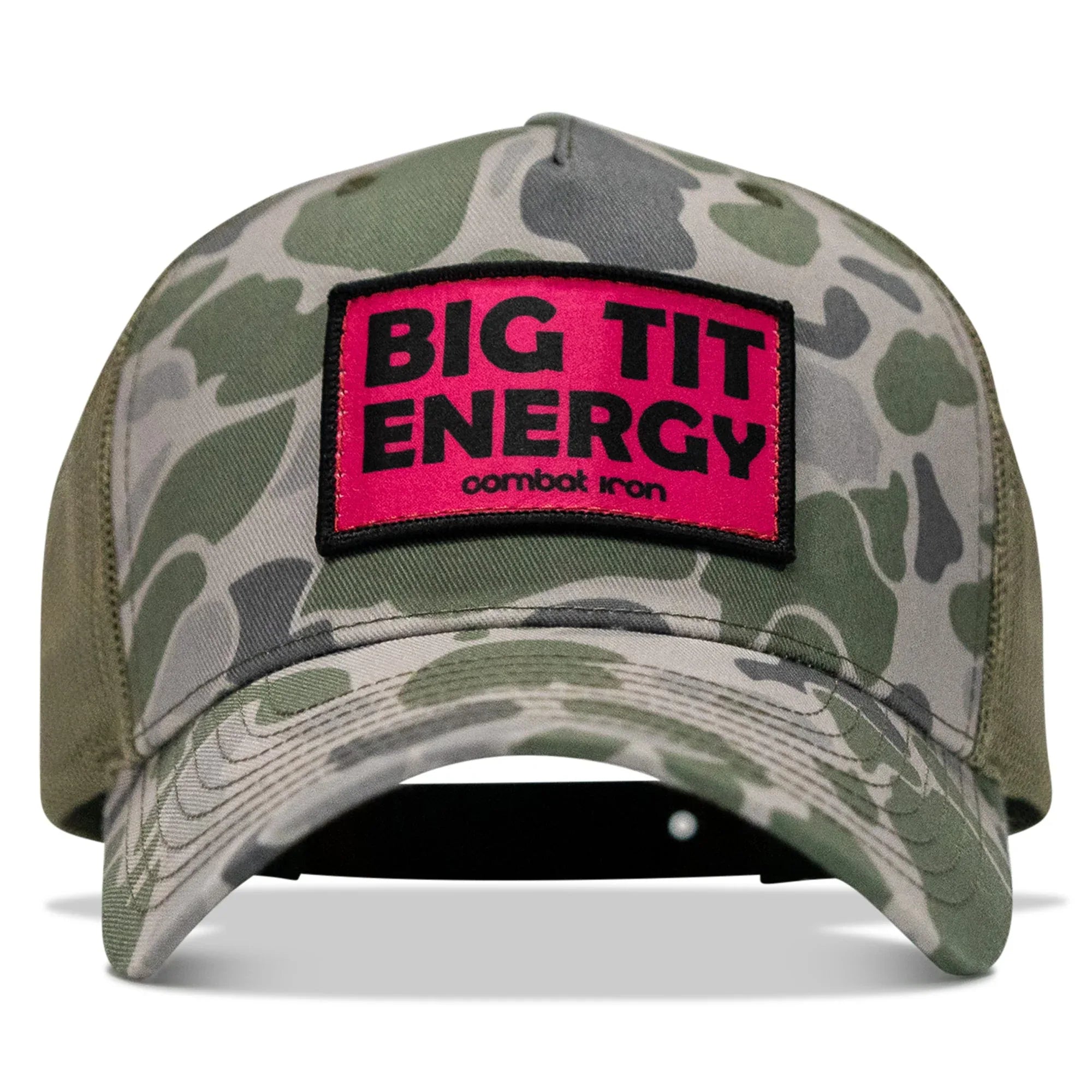 Big Tit Energy Pink Patch Snapback Hat - Combat Iron Apparel Co.