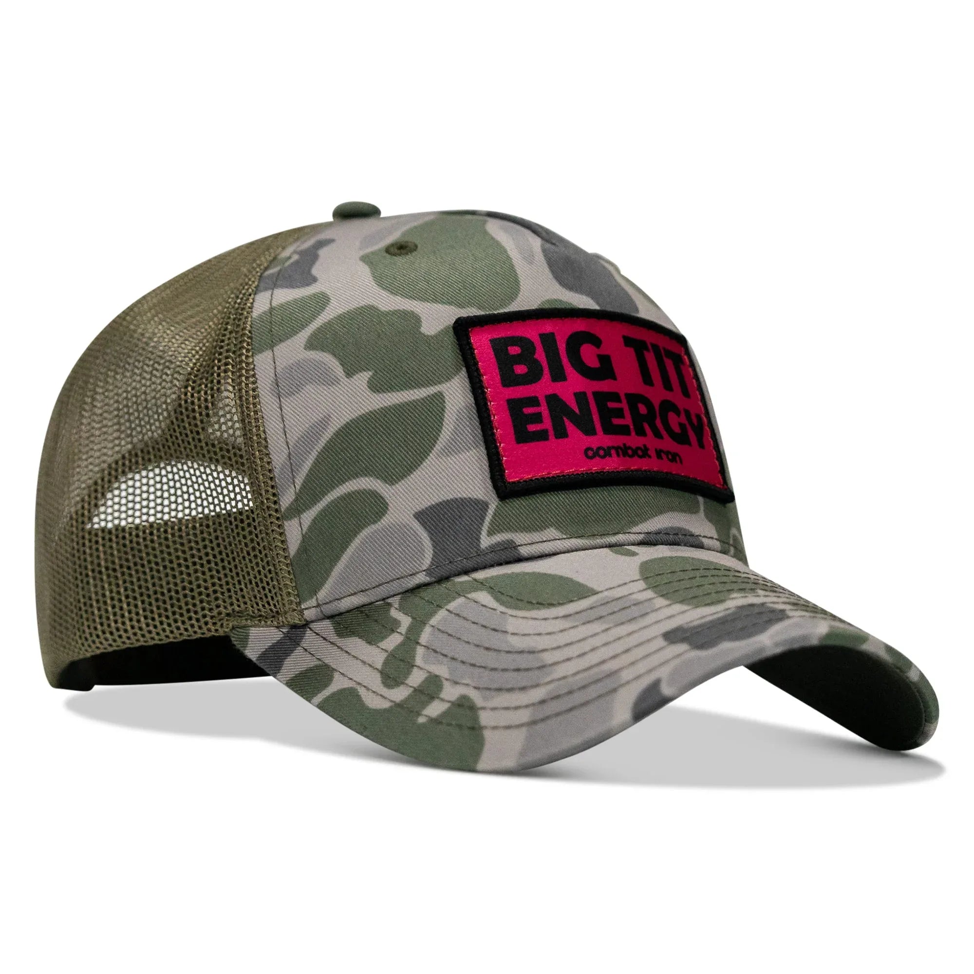 Big Tit Energy Pink Patch Snapback Hat - Combat Iron Apparel Co.