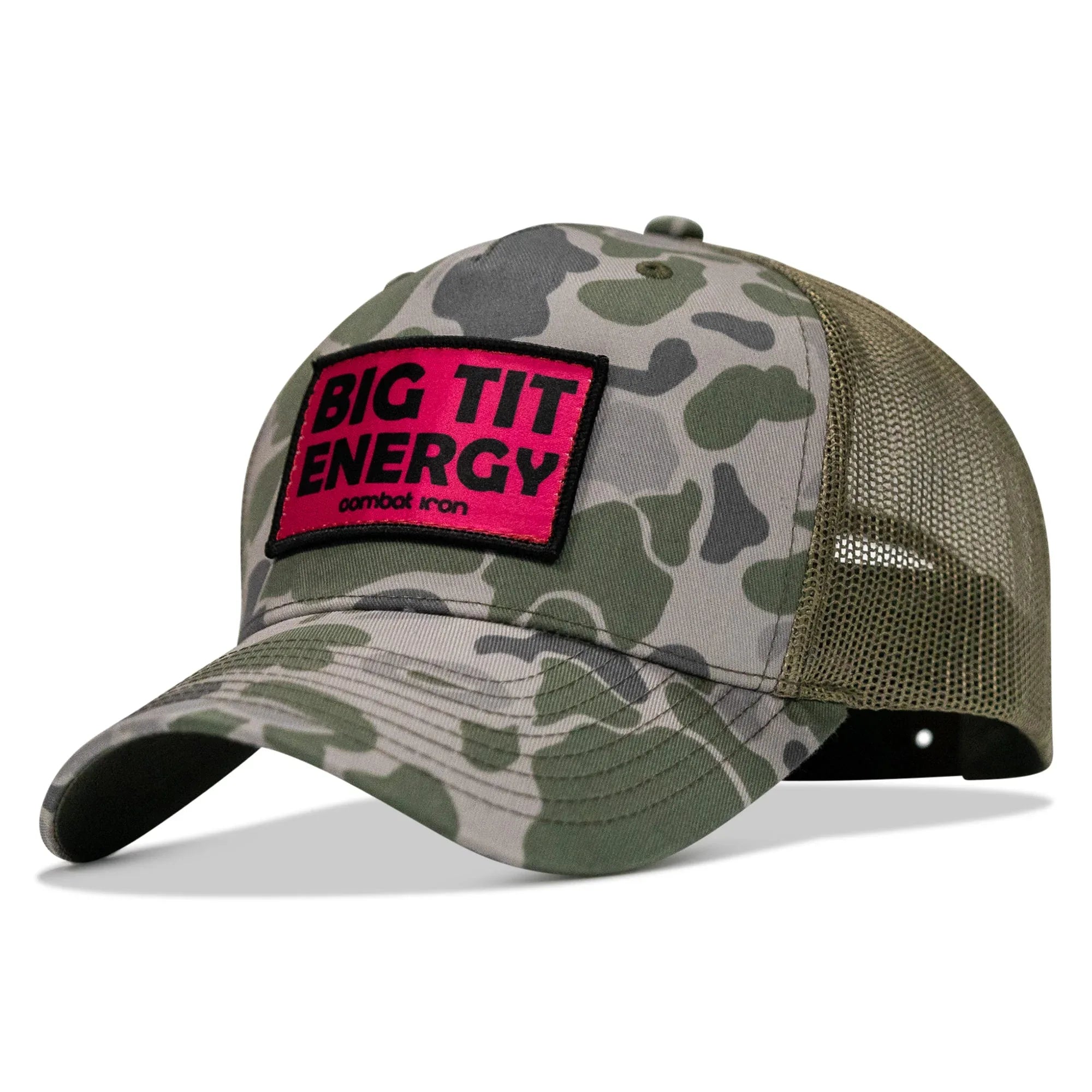 Big Tit Energy Pink Patch Snapback Hat - Combat Iron Apparel Co.