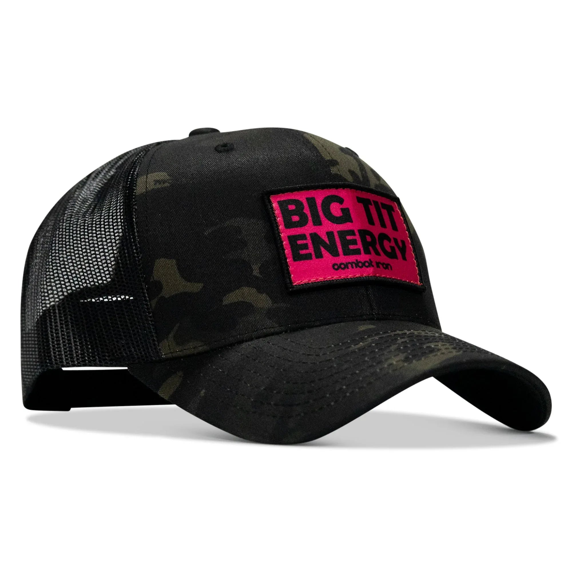 Big Tit Energy Pink Patch Snapback Hat - Combat Iron Apparel Co.