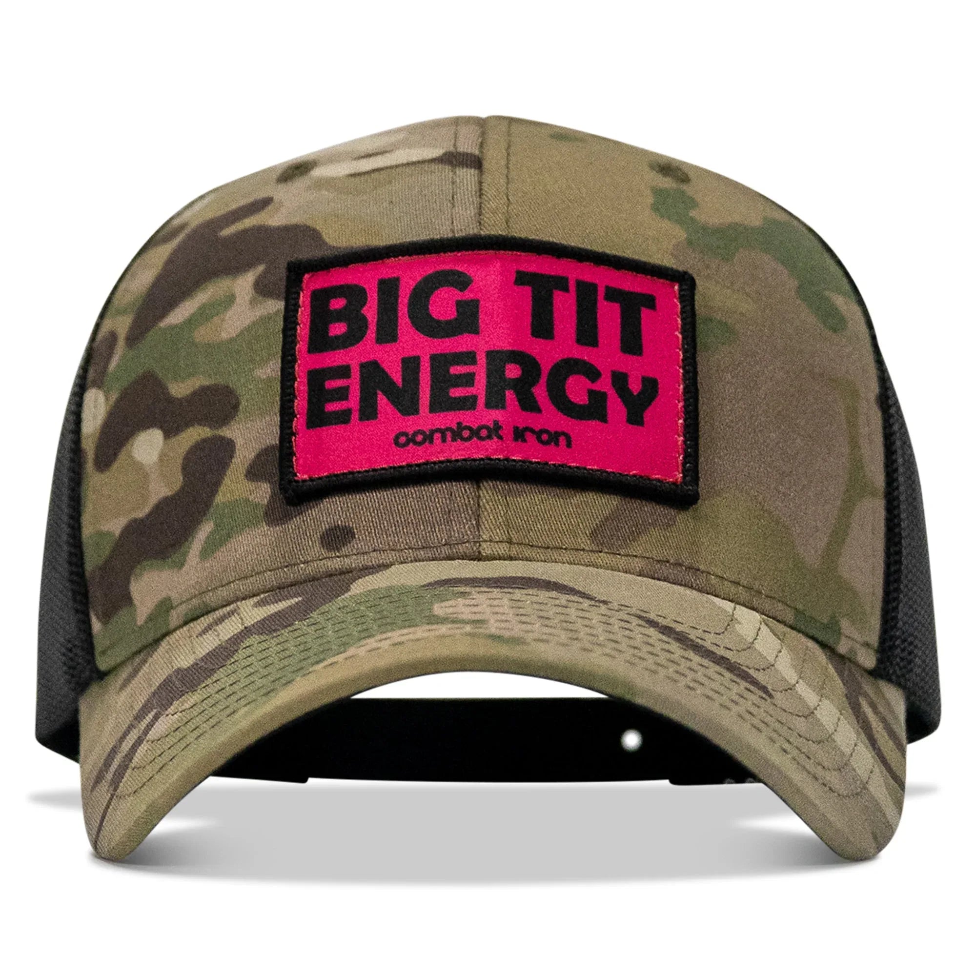 Big Tit Energy Pink Patch Snapback Hat - Combat Iron Apparel Co.