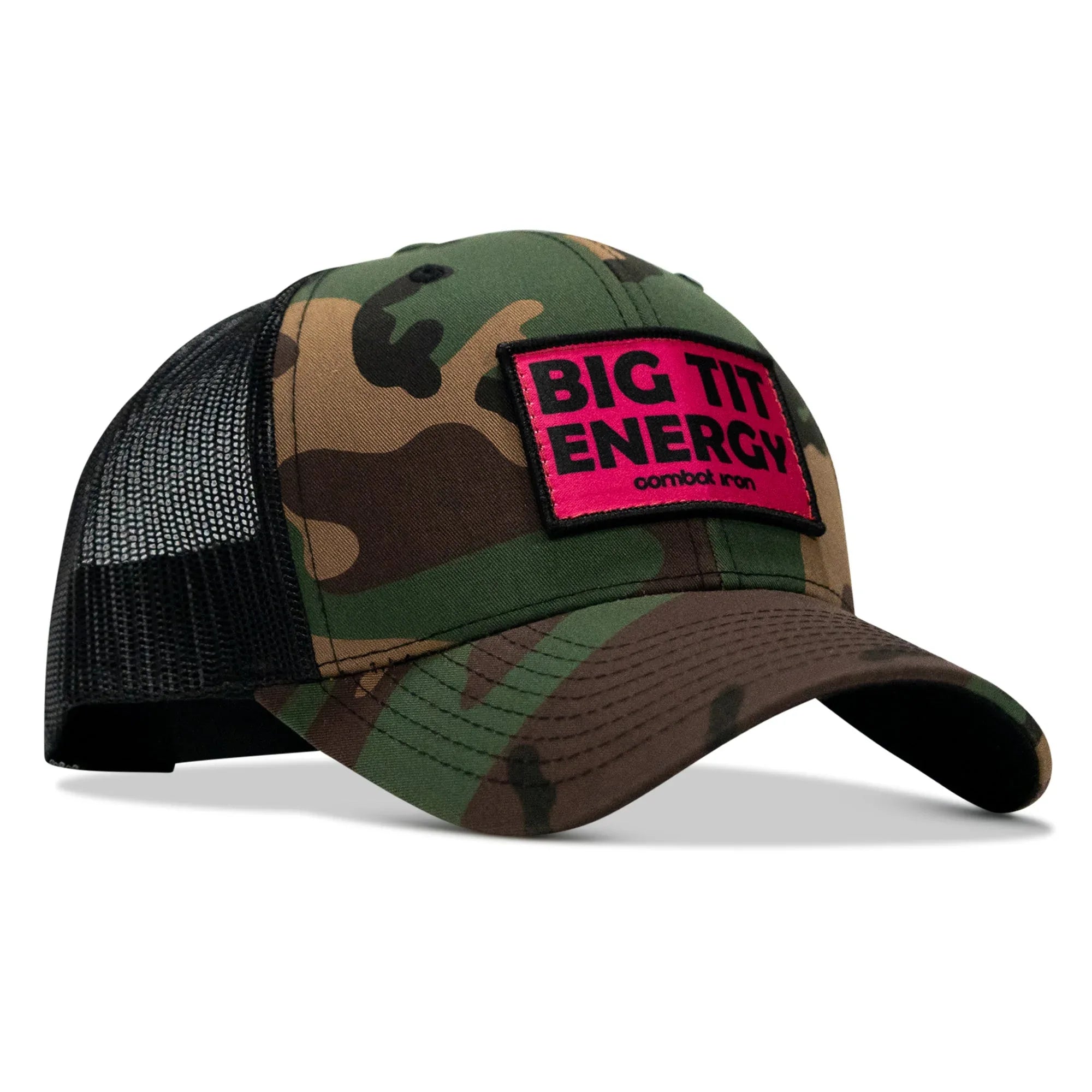 Big Tit Energy Pink Patch Snapback Hat - Combat Iron Apparel Co.