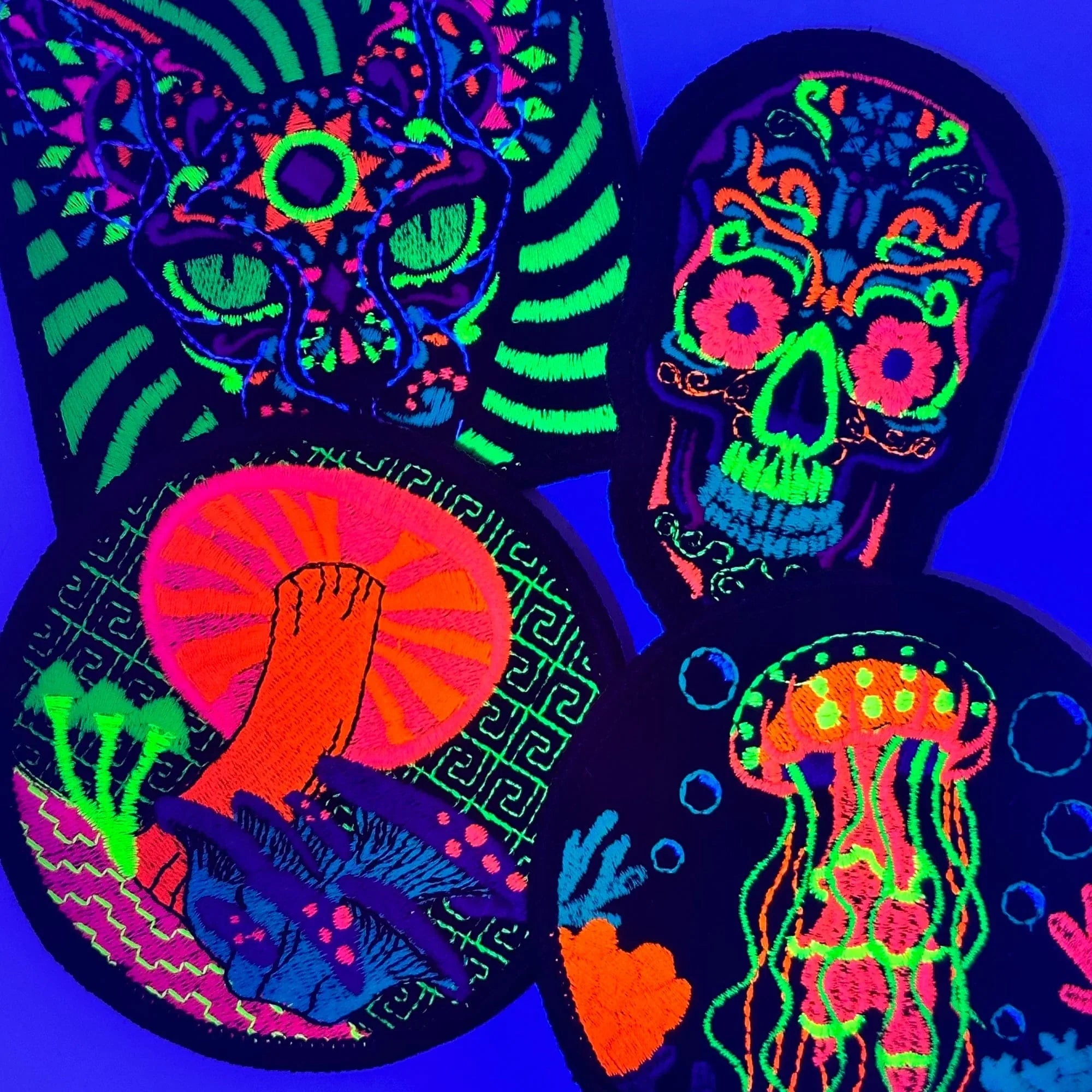 Tactical Gear Junkie Patches Blacklight Jellyfish - 3.5" Round Patch