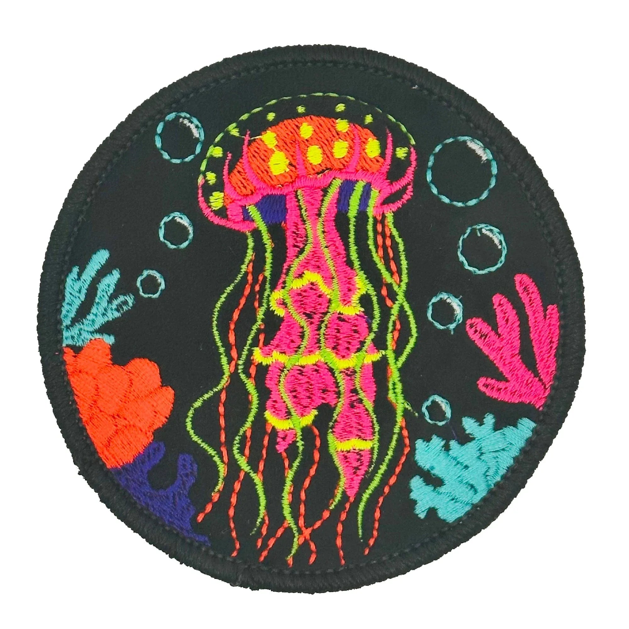 Tactical Gear Junkie Patches Blacklight Jellyfish - 3.5" Round Patch