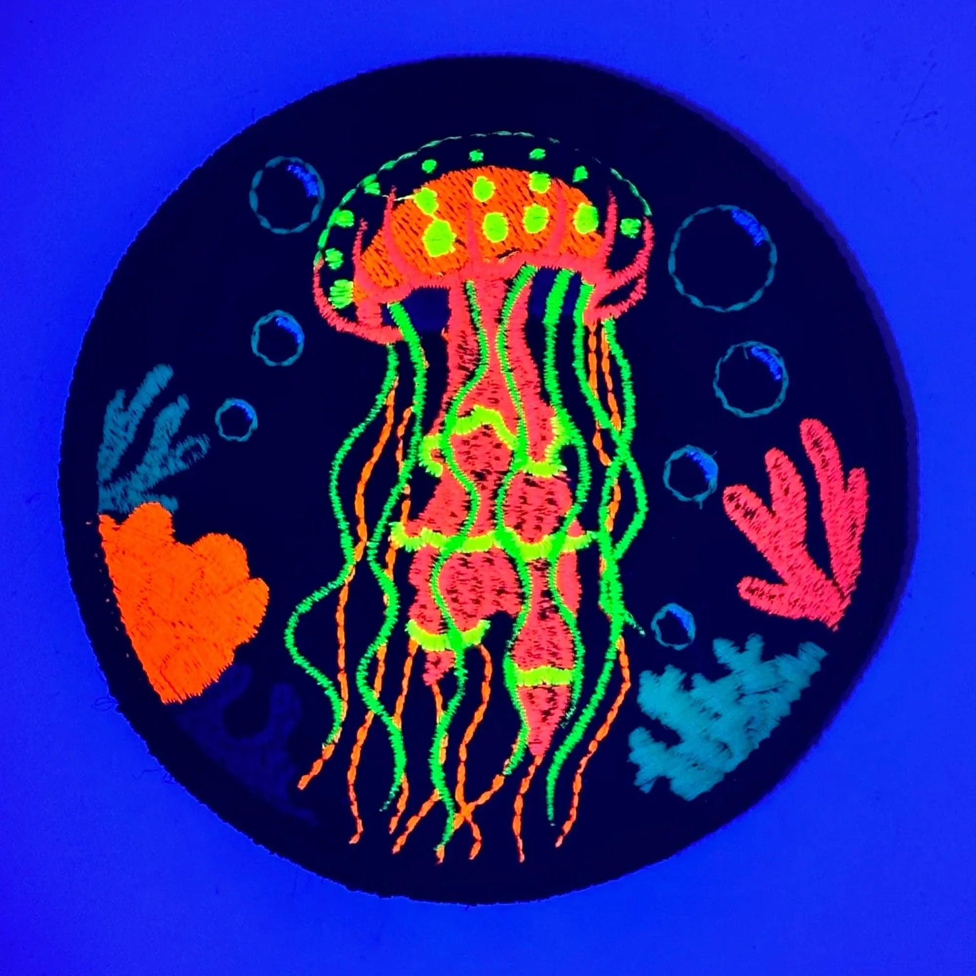 Tactical Gear Junkie Patches Blacklight Jellyfish - 3.5" Round Patch