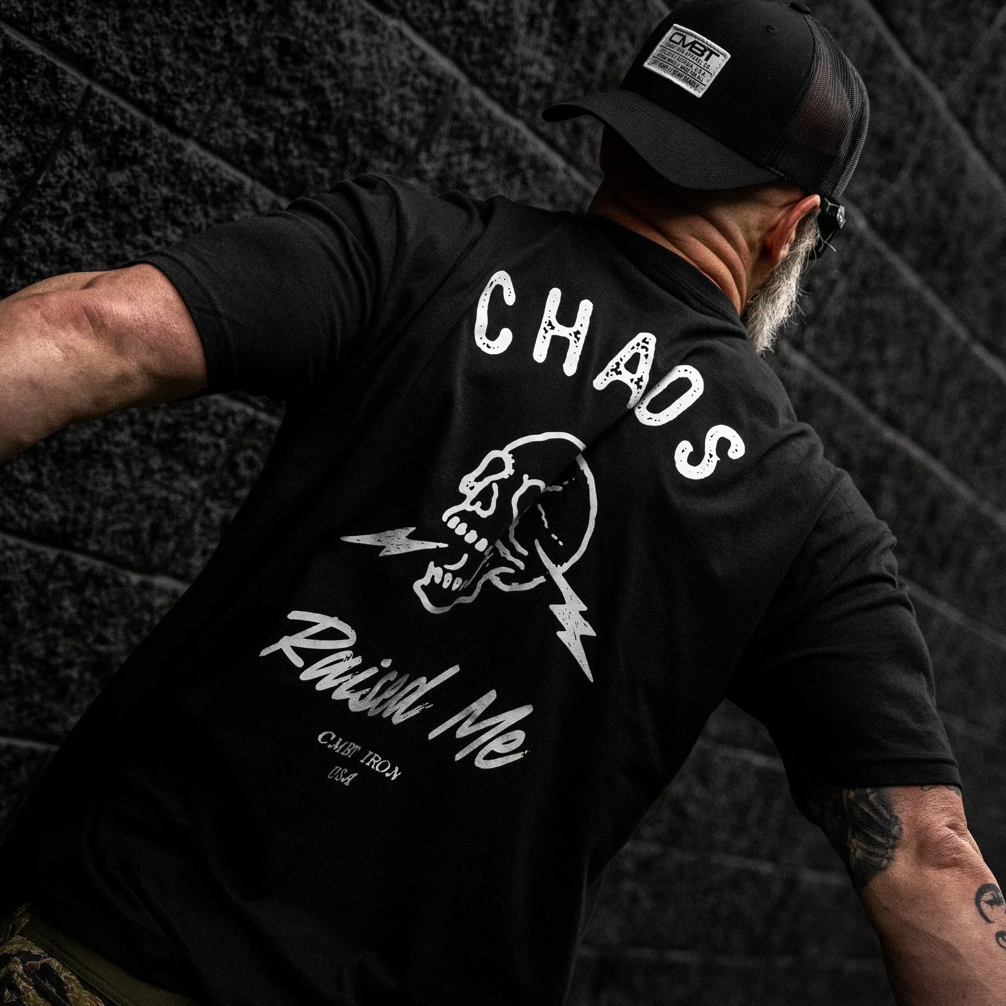 Chaos Raised Me Men's T-Shirt - Combat Iron Apparel Co.