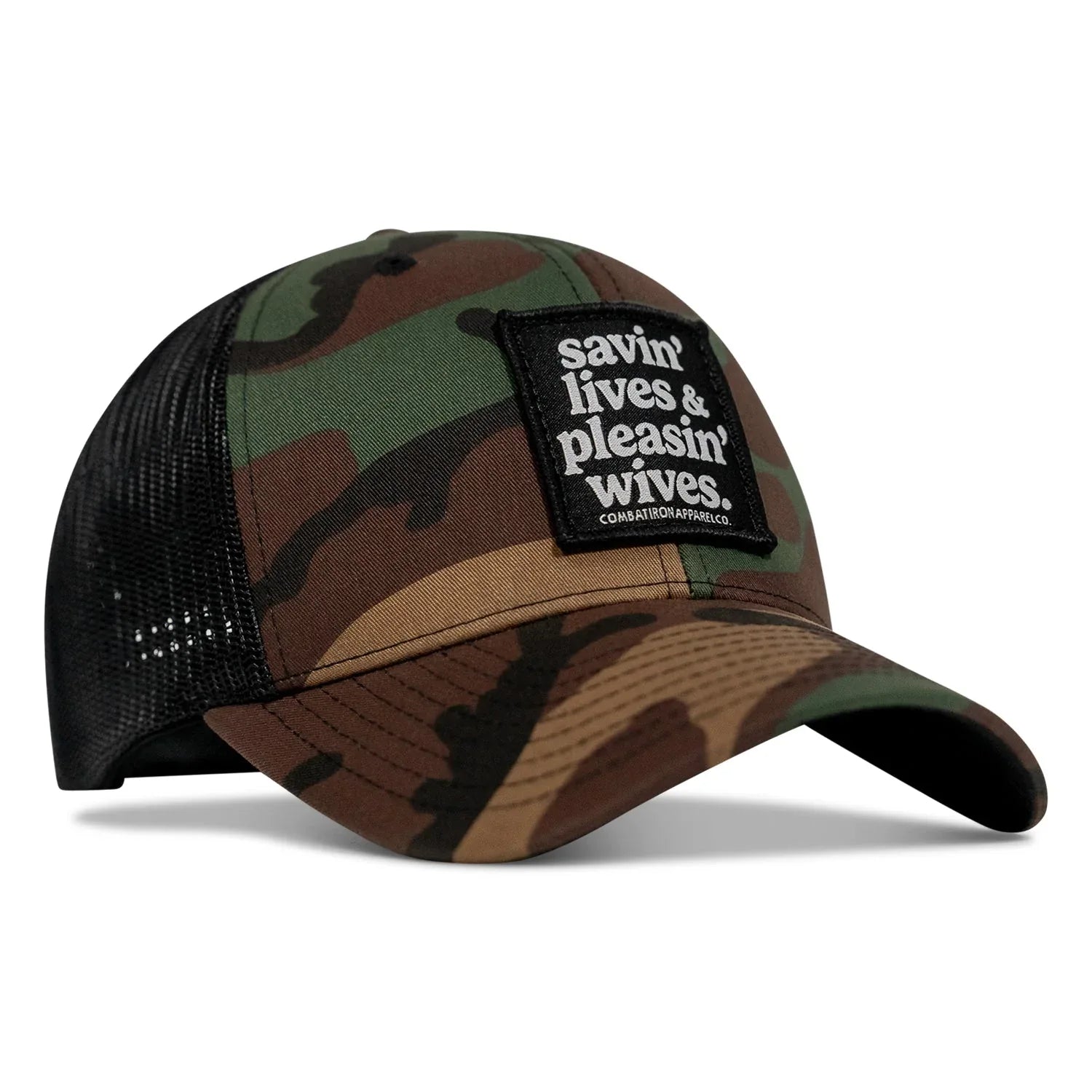Savin' Lives & Pleasin' Wives Patch SnapBack Hat - Combat Iron Apparel Co.