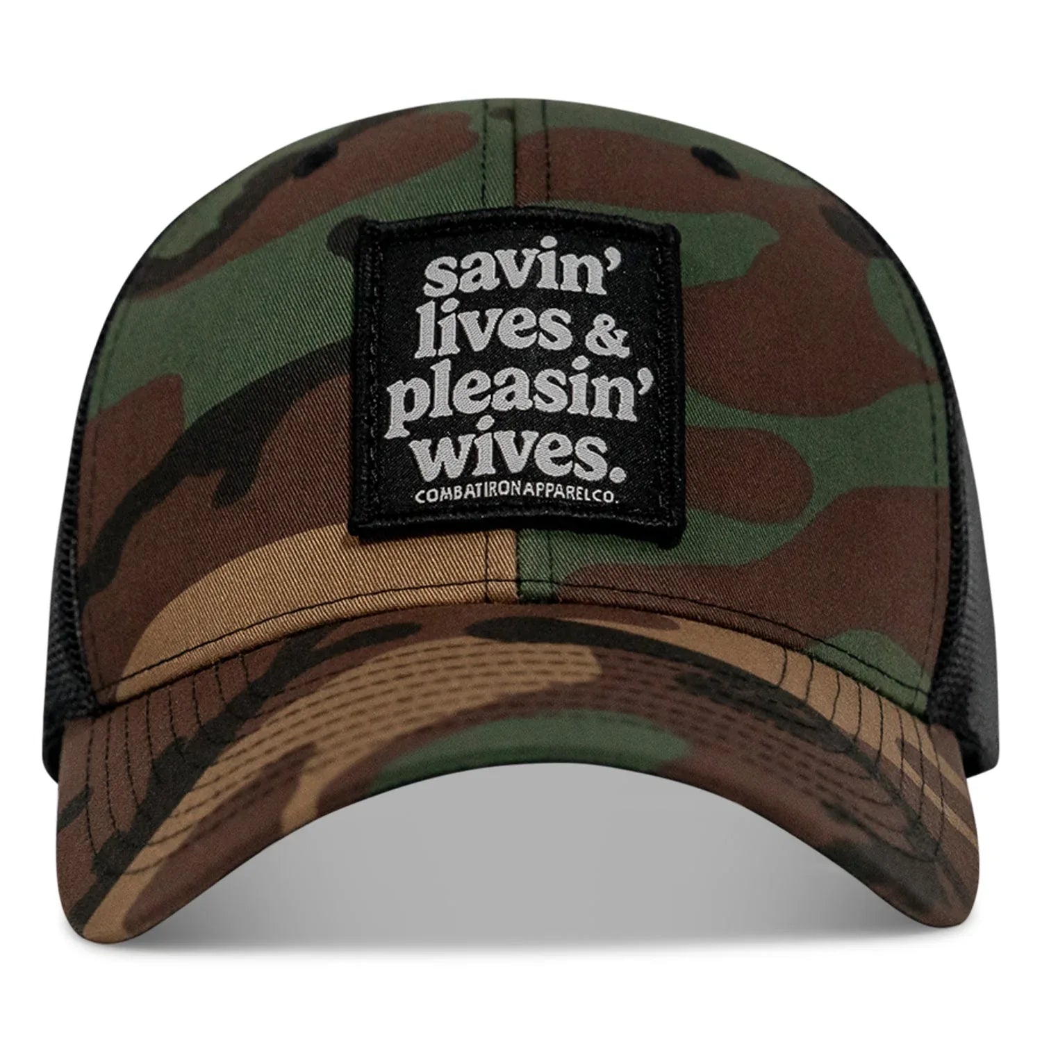 Savin' Lives & Pleasin' Wives Patch SnapBack Hat - Combat Iron Apparel Co.