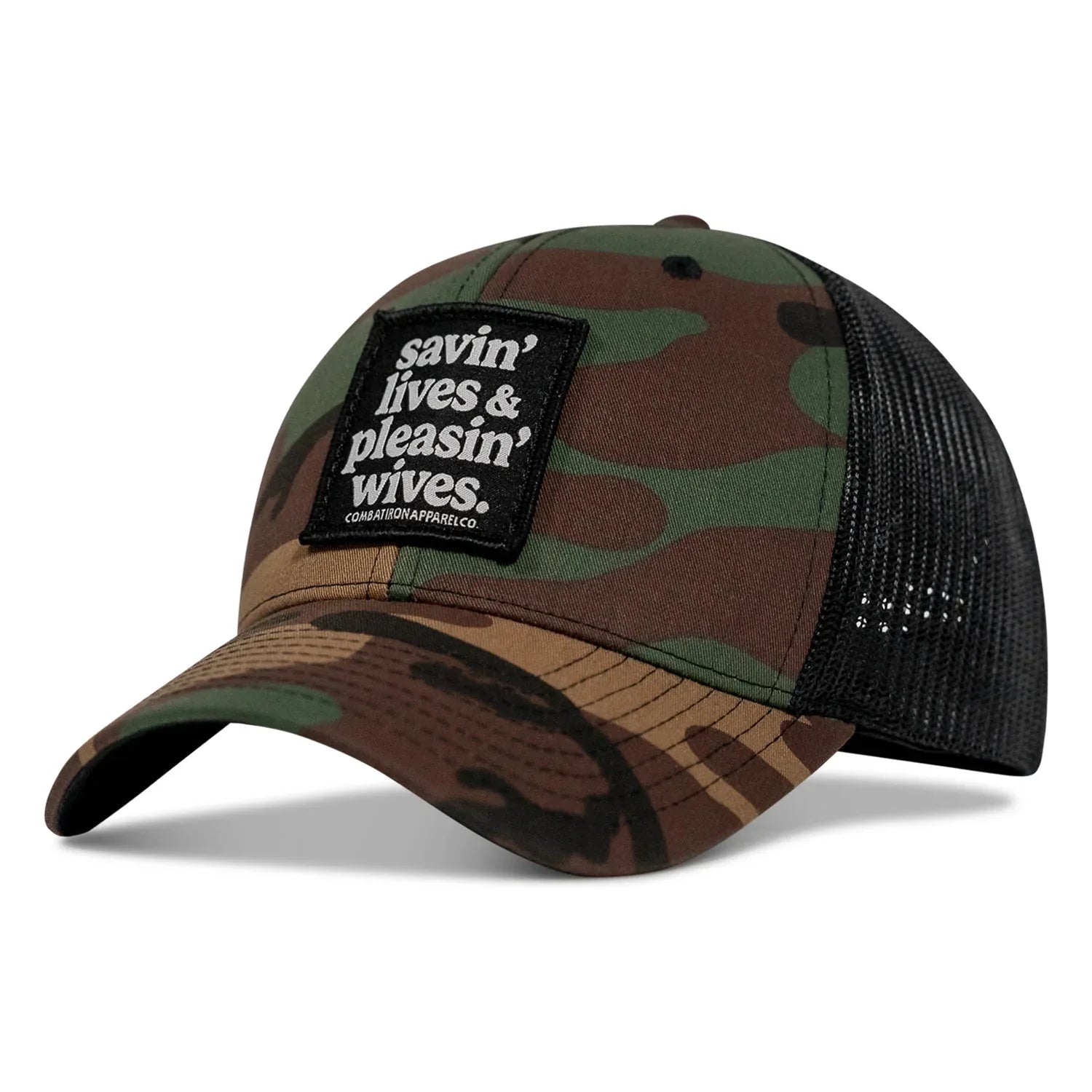 Savin' Lives & Pleasin' Wives Patch SnapBack Hat - Combat Iron Apparel Co.