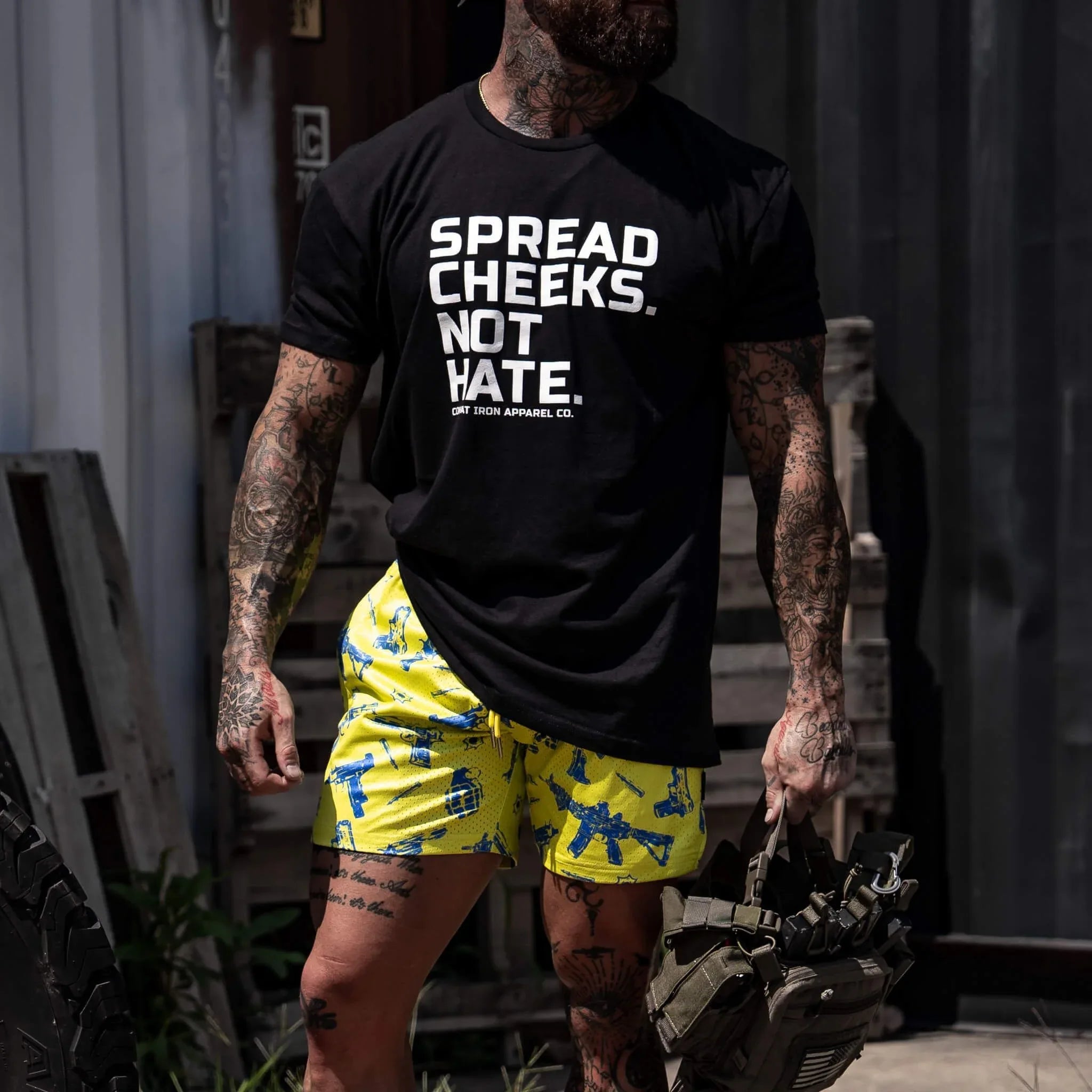 Spread Cheeks. Not Hate. Men's T-Shirt - Combat Iron Apparel Co.