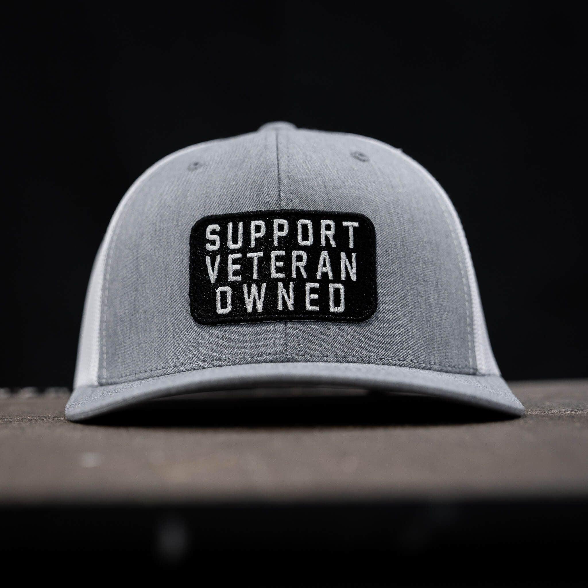 Support Veteran Owned Patch Mid-Profile Mesh Snapback - Combat Iron Apparel Co.