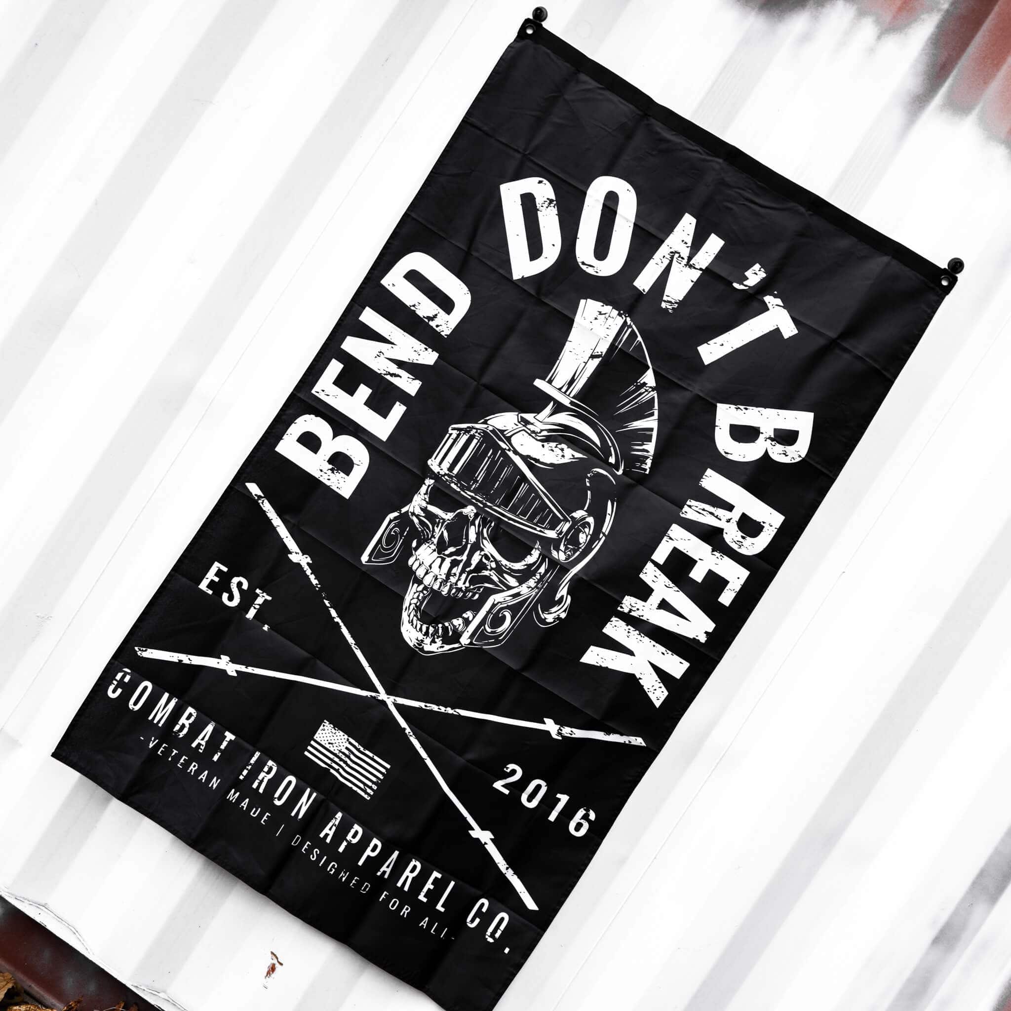 Bend Don't Break 3' X 5' Flag  - Combat Iron Apparel Co.