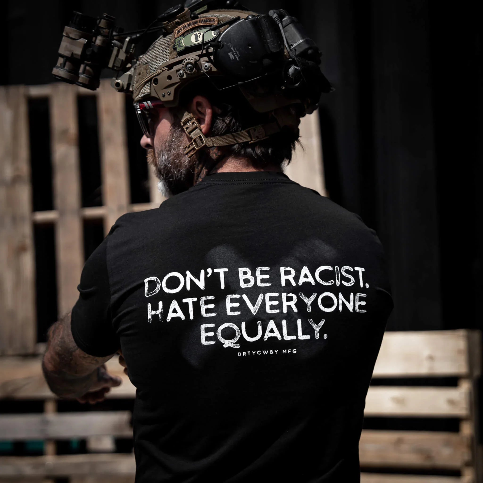 Don't Be Racist. Hate Everyone Equally Men's T-Shirt - Combat Iron Apparel Co.