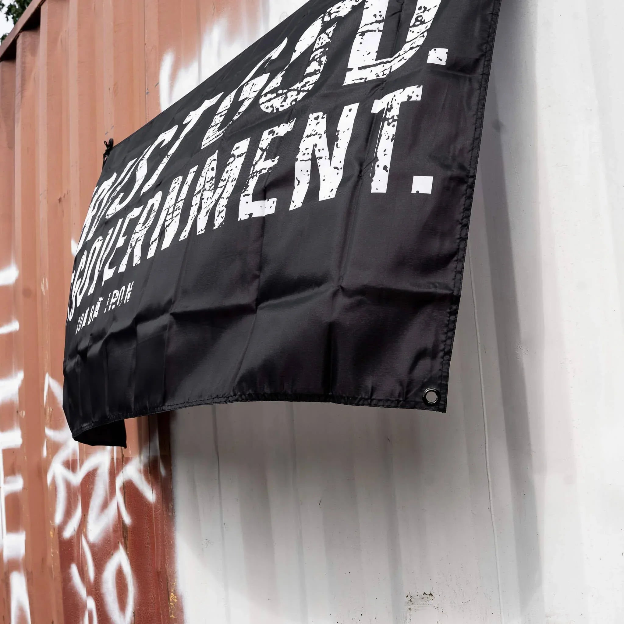 Trust God. Not Government. Distressed 3' X 5' Wall Flag - Combat Iron Apparel Co.
