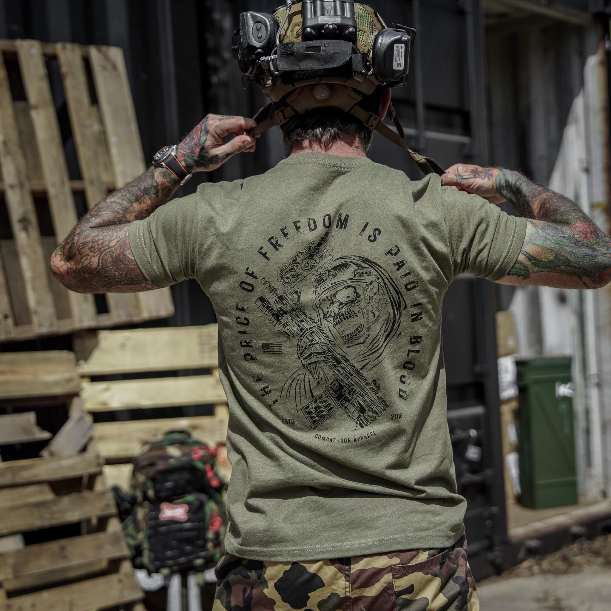 The Price Of Freedom Men's T-Shirt - Combat Iron Apparel Co.
