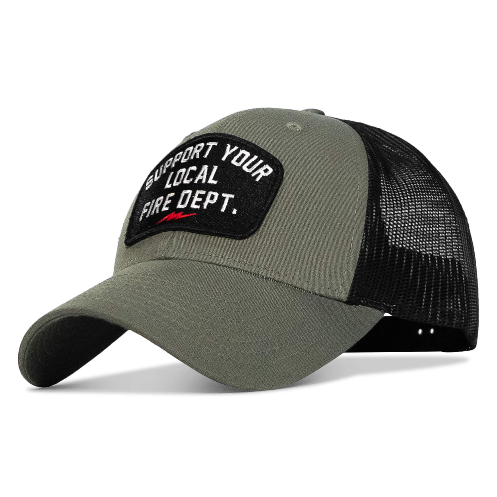 Support Your Local Fire Dept. Patch Snapback Hat - Combat Iron Apparel Co.
