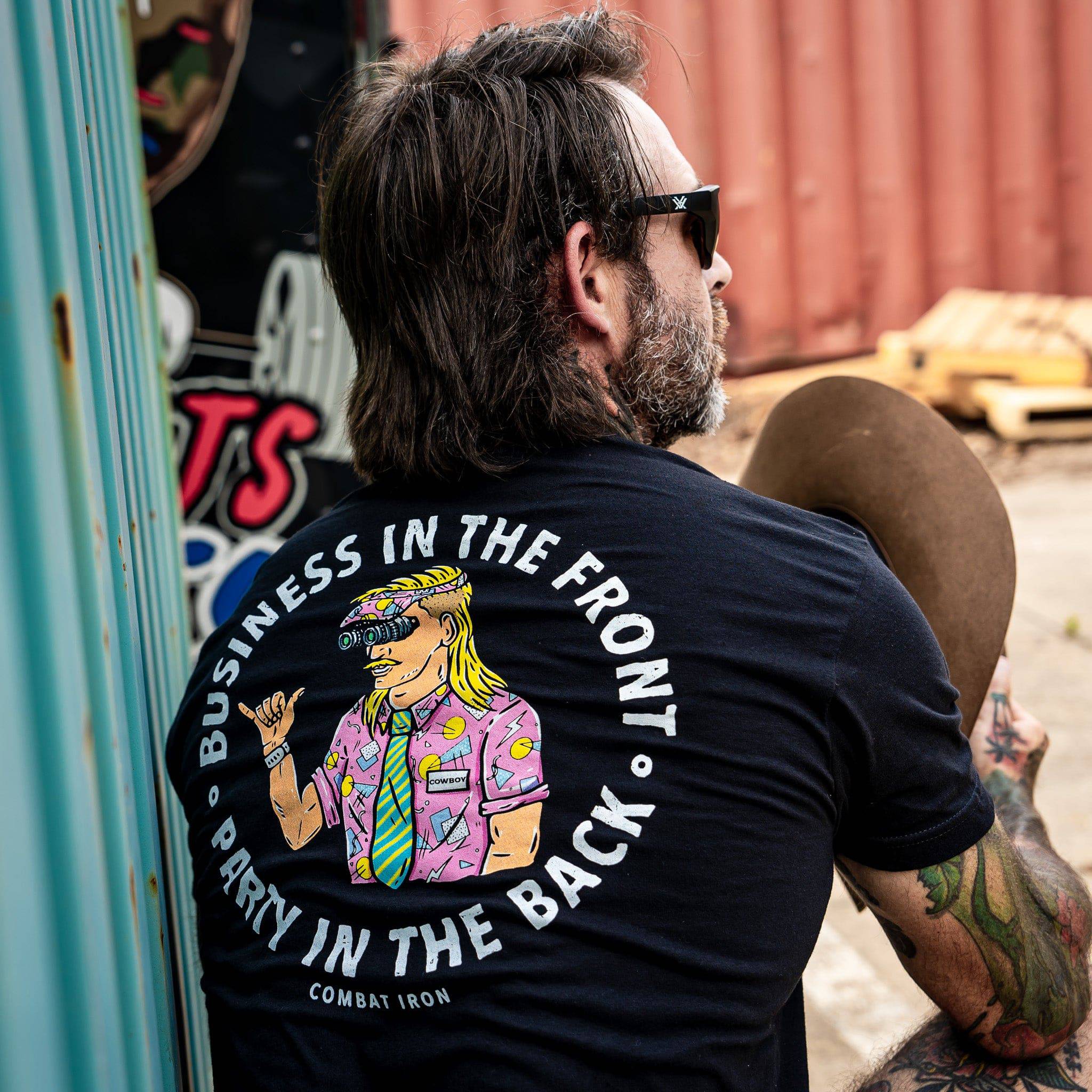 Business In The Front. Party In The Back. Party Men's T-Shirt - Combat Iron Apparel Co.