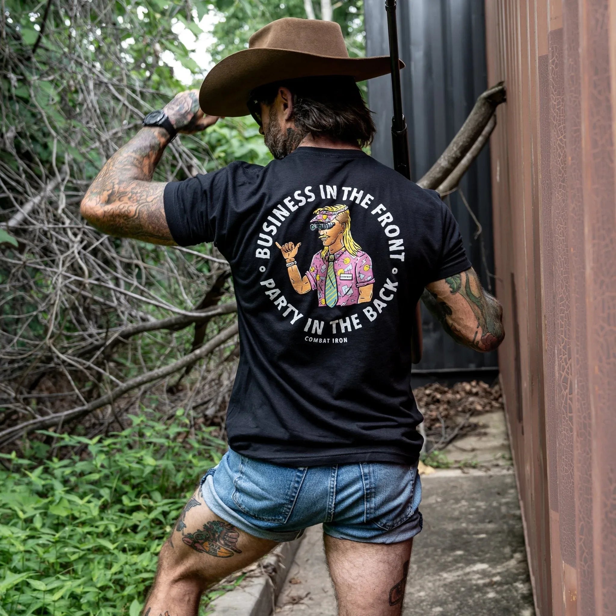 Business In The Front. Party In The Back. Party Men's T-Shirt - Combat Iron Apparel Co.