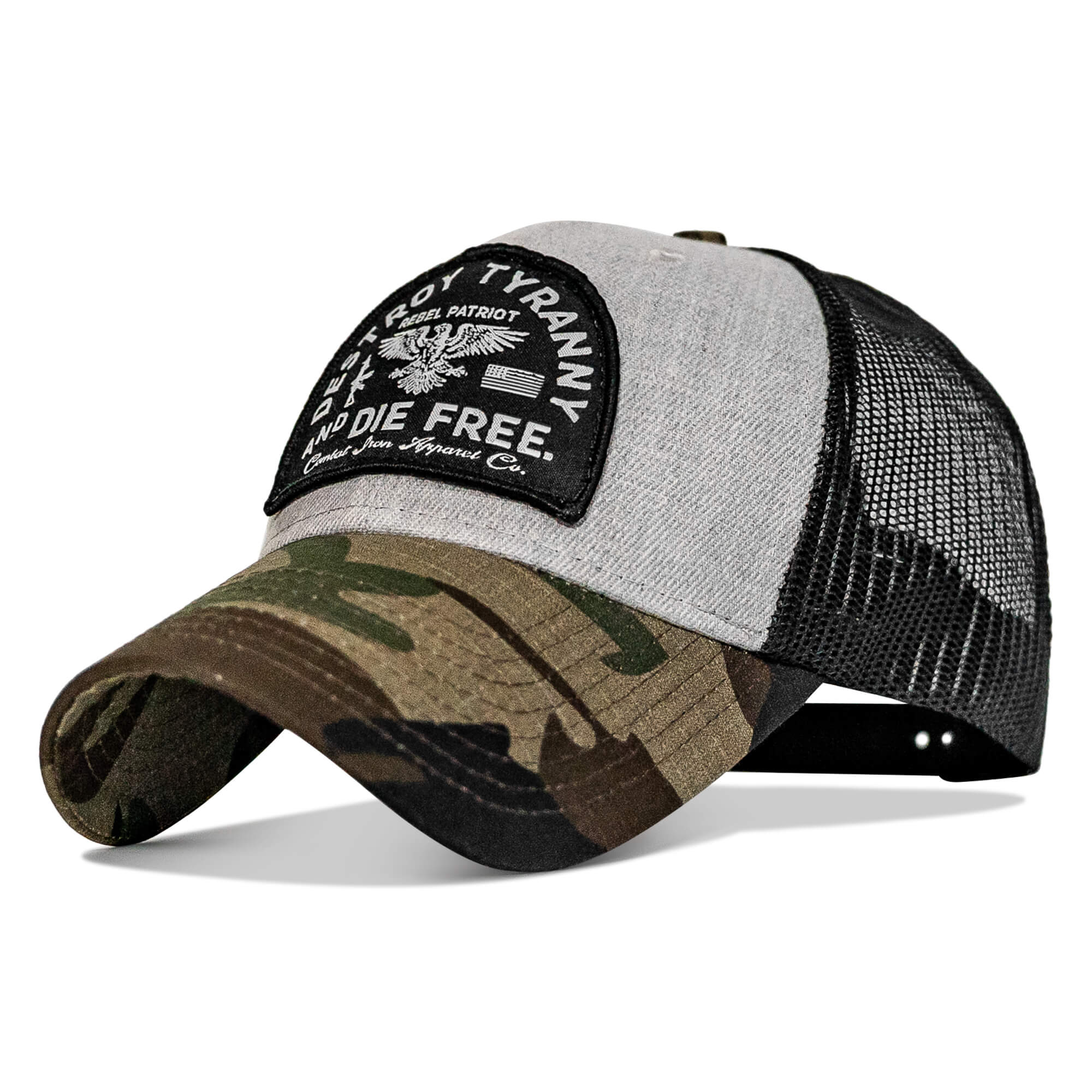Destroy Tyranny and Die Free Patch Snapback - Combat Iron Apparel Co.