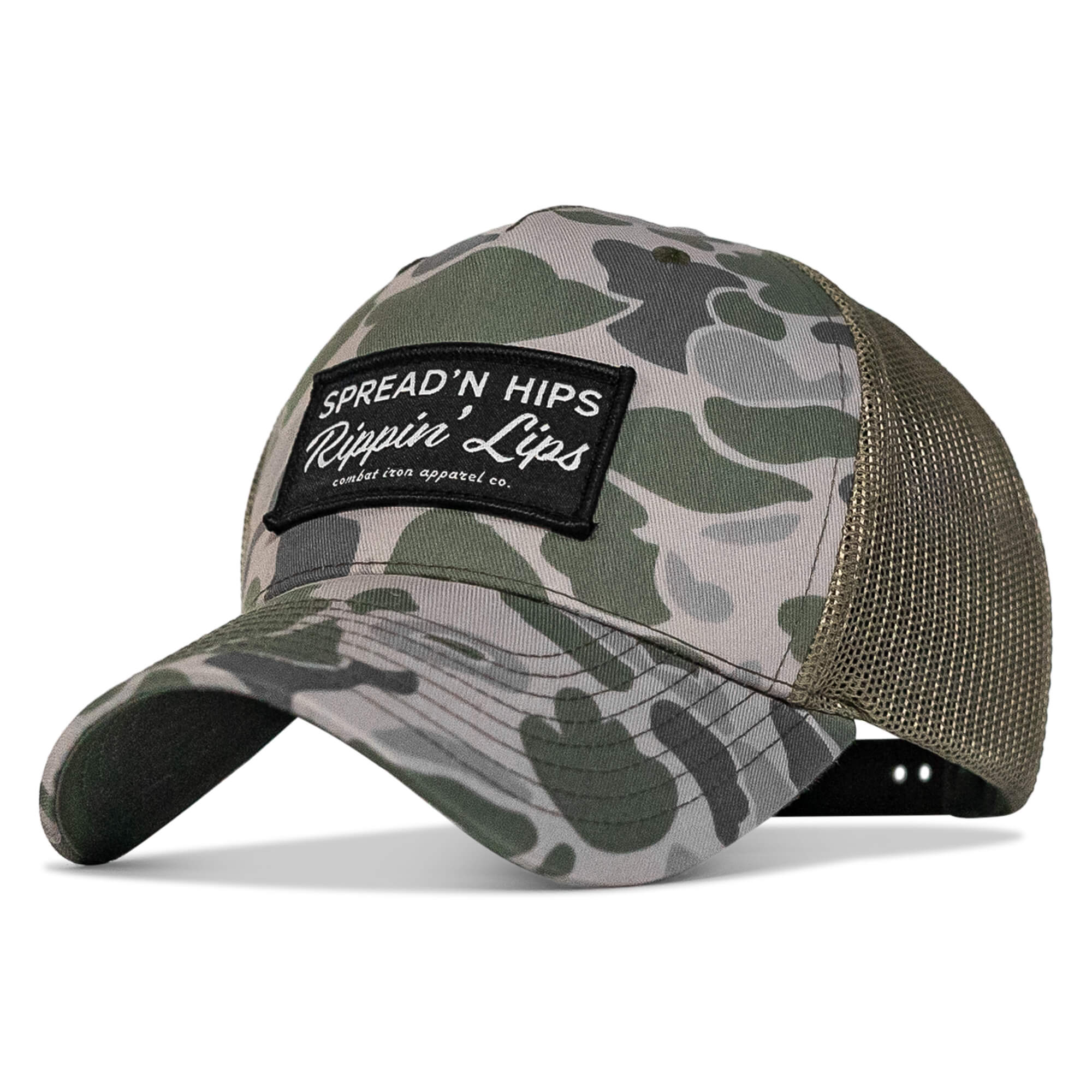 Spreadin' Hips Rippin' Lips Patch Snapback - Combat Iron Apparel Co.