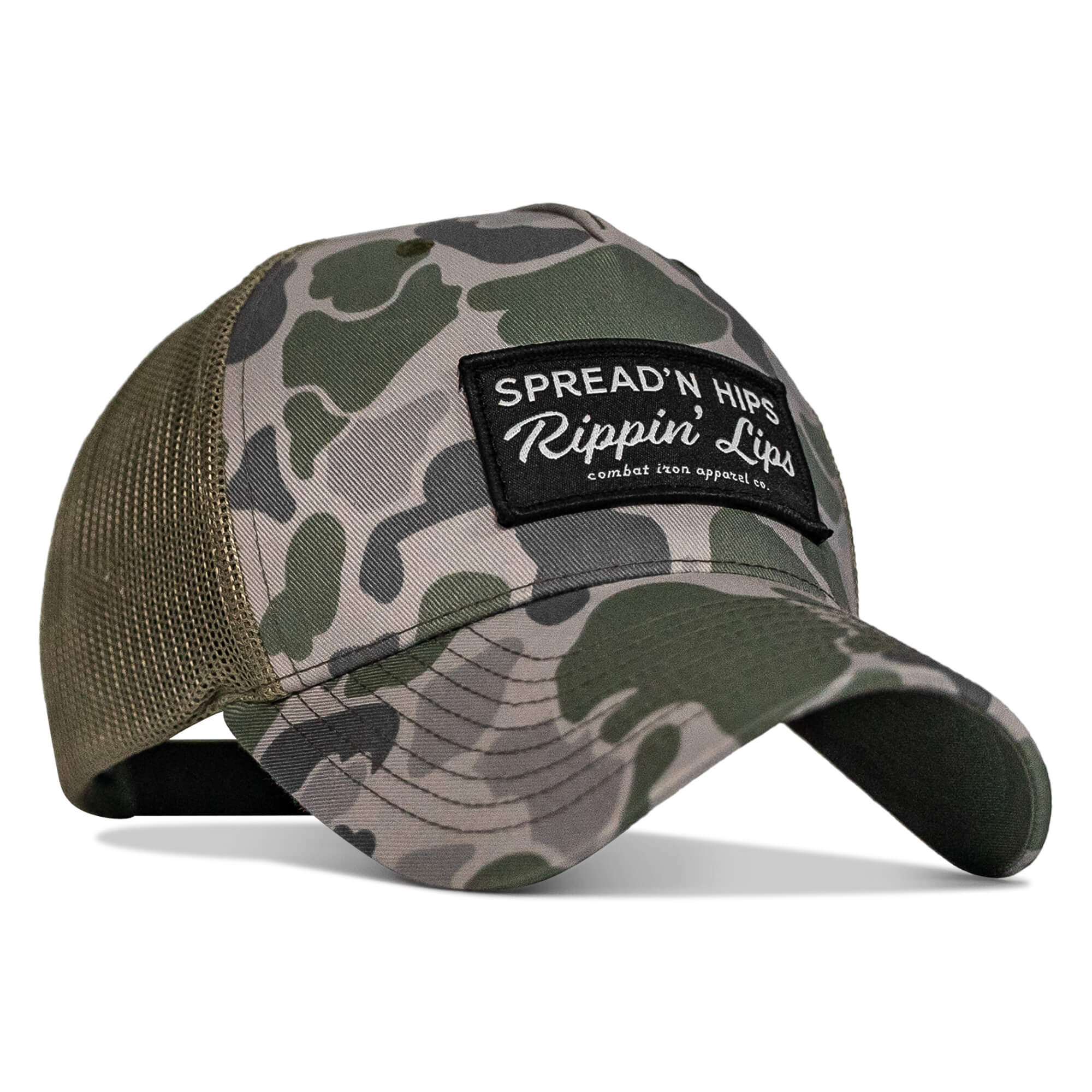 Spreadin' Hips Rippin' Lips Patch Snapback - Combat Iron Apparel Co.