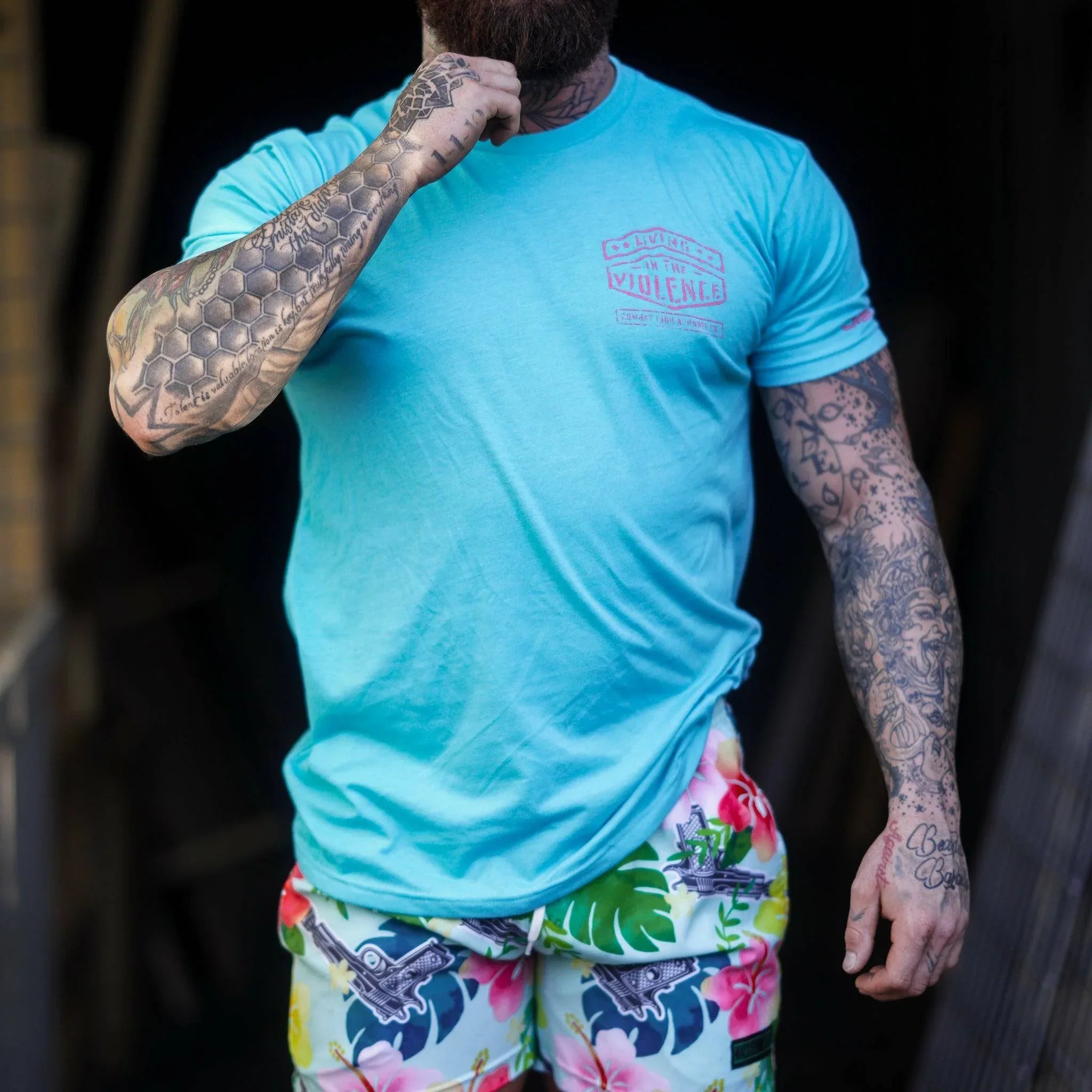 LIVING IN THE VIOLENCE MEN’S T-SHIRT - Combat Iron Apparel Co.