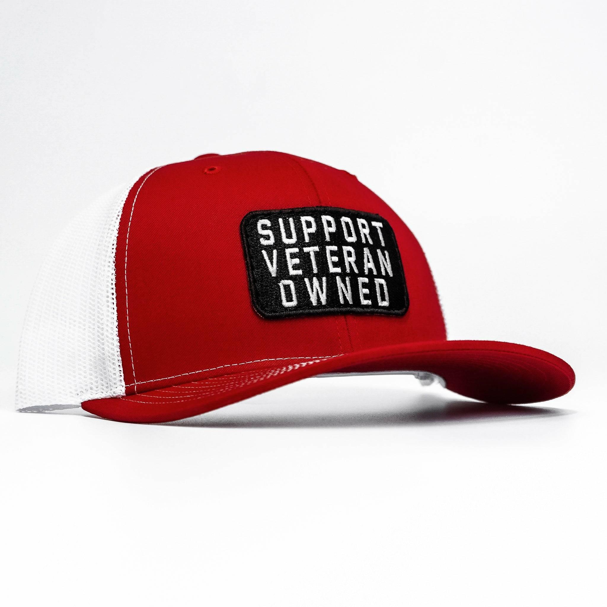 Support Veteran Owned Patch Mid-Profile Mesh Snapback - Combat Iron Apparel Co.