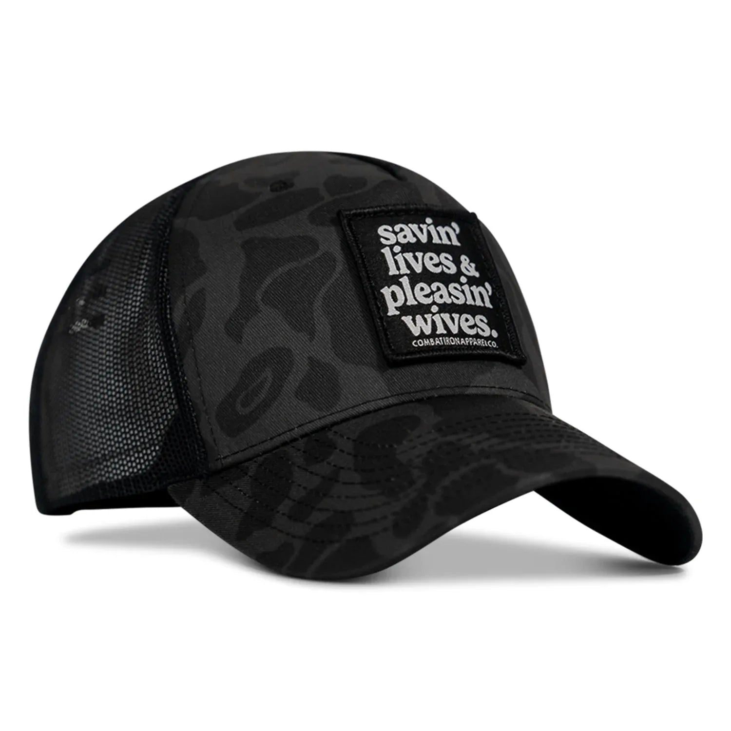 Savin' Lives & Pleasin' Wives Patch SnapBack Hat - Combat Iron Apparel Co.