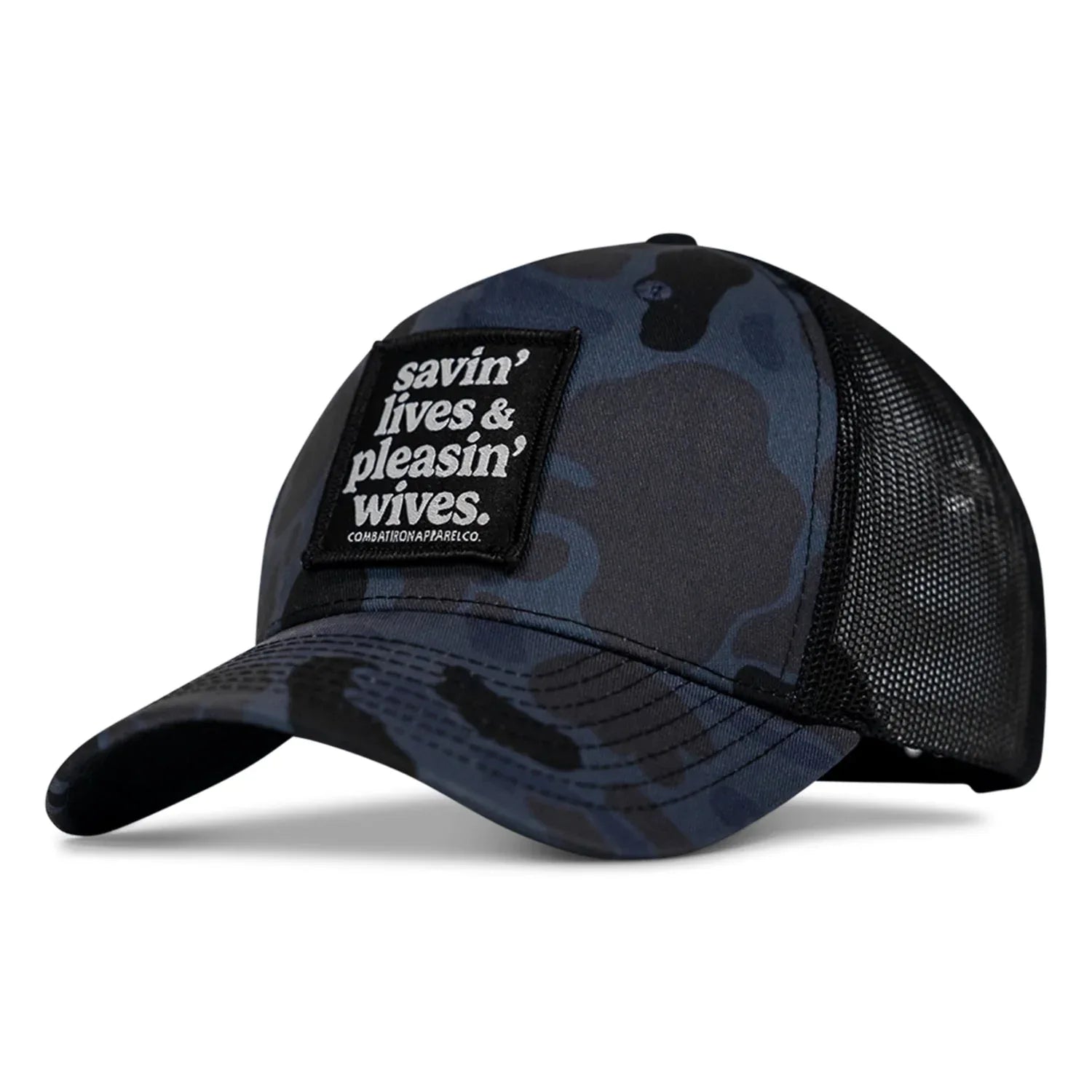 Savin' Lives & Pleasin' Wives Patch SnapBack Hat - Combat Iron Apparel Co.