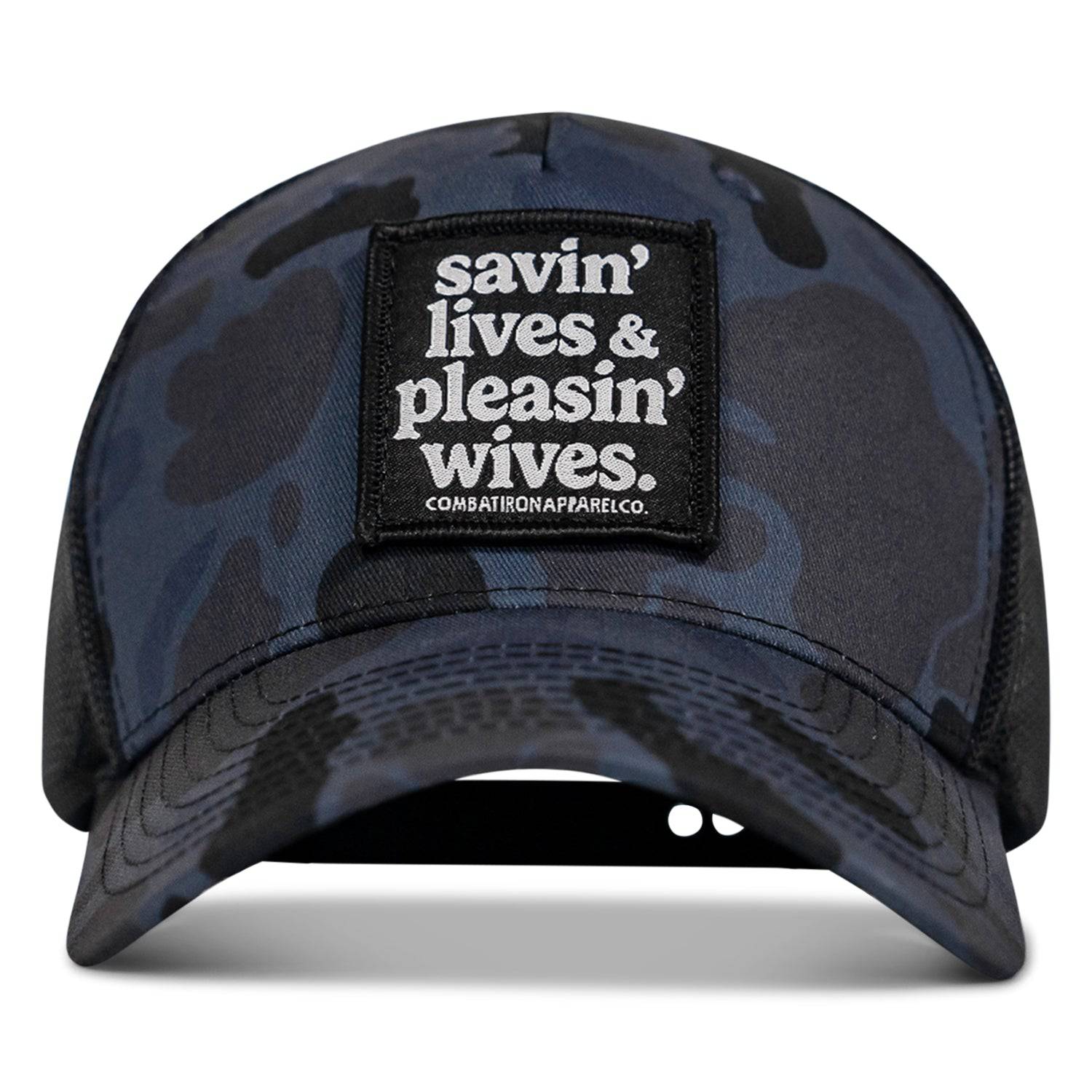 Savin' Lives & Pleasin' Wives Patch SnapBack Hat - Combat Iron Apparel Co.