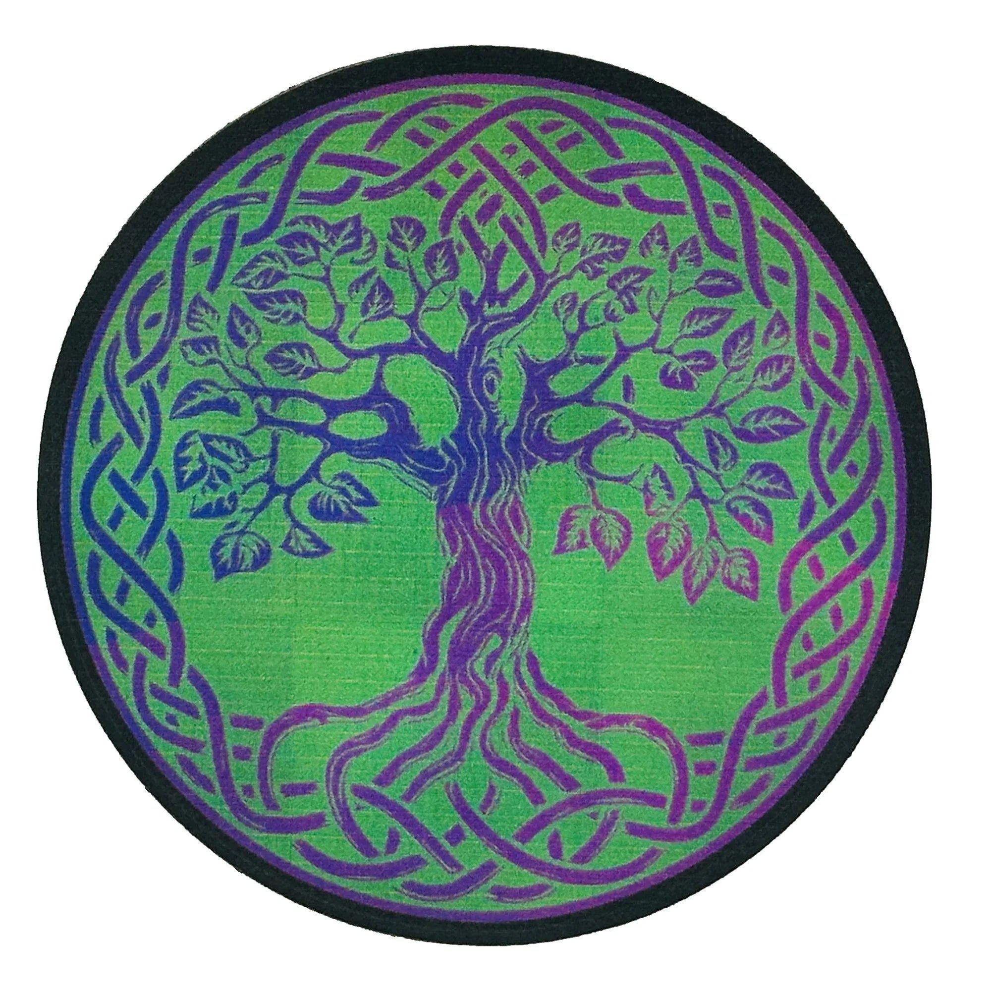 Holographic Celtic Knot Tree of life Printed Vinyl Patch - 2.85" Patch