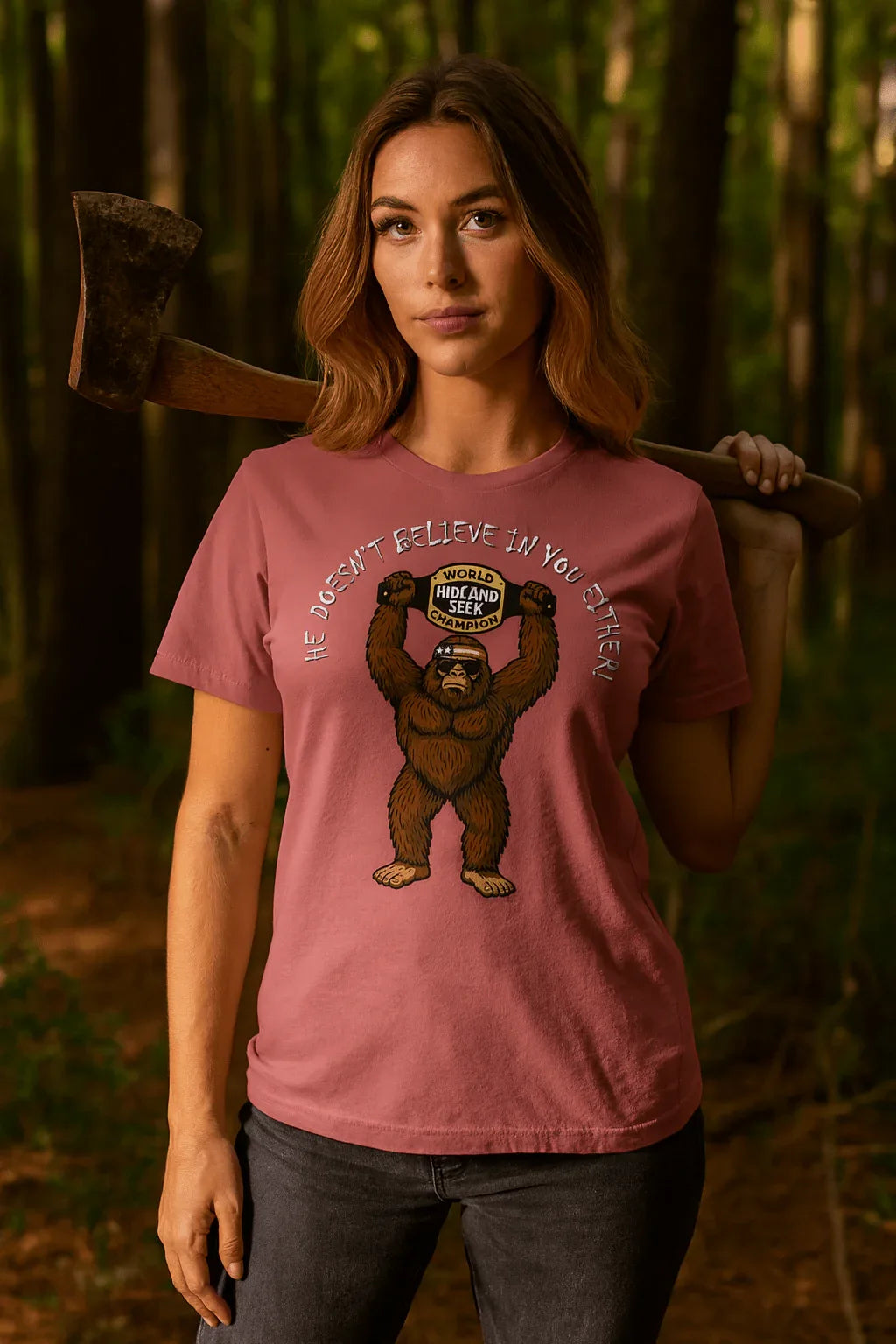 POTM September 2025 - Bigfoot Doesn't Believe In You Either - Unisex t-shirt