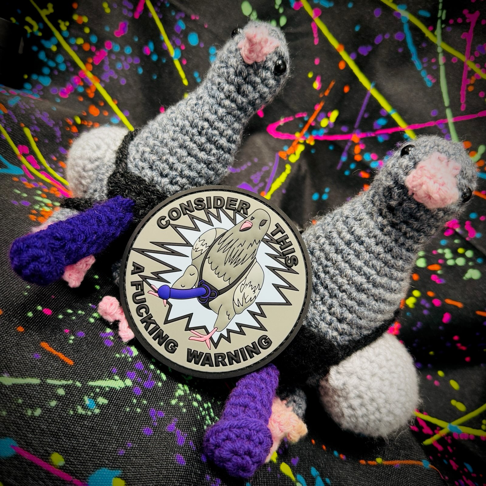 Consider This A Fucking Warning - Pigeon - 3.5" PVC Patch