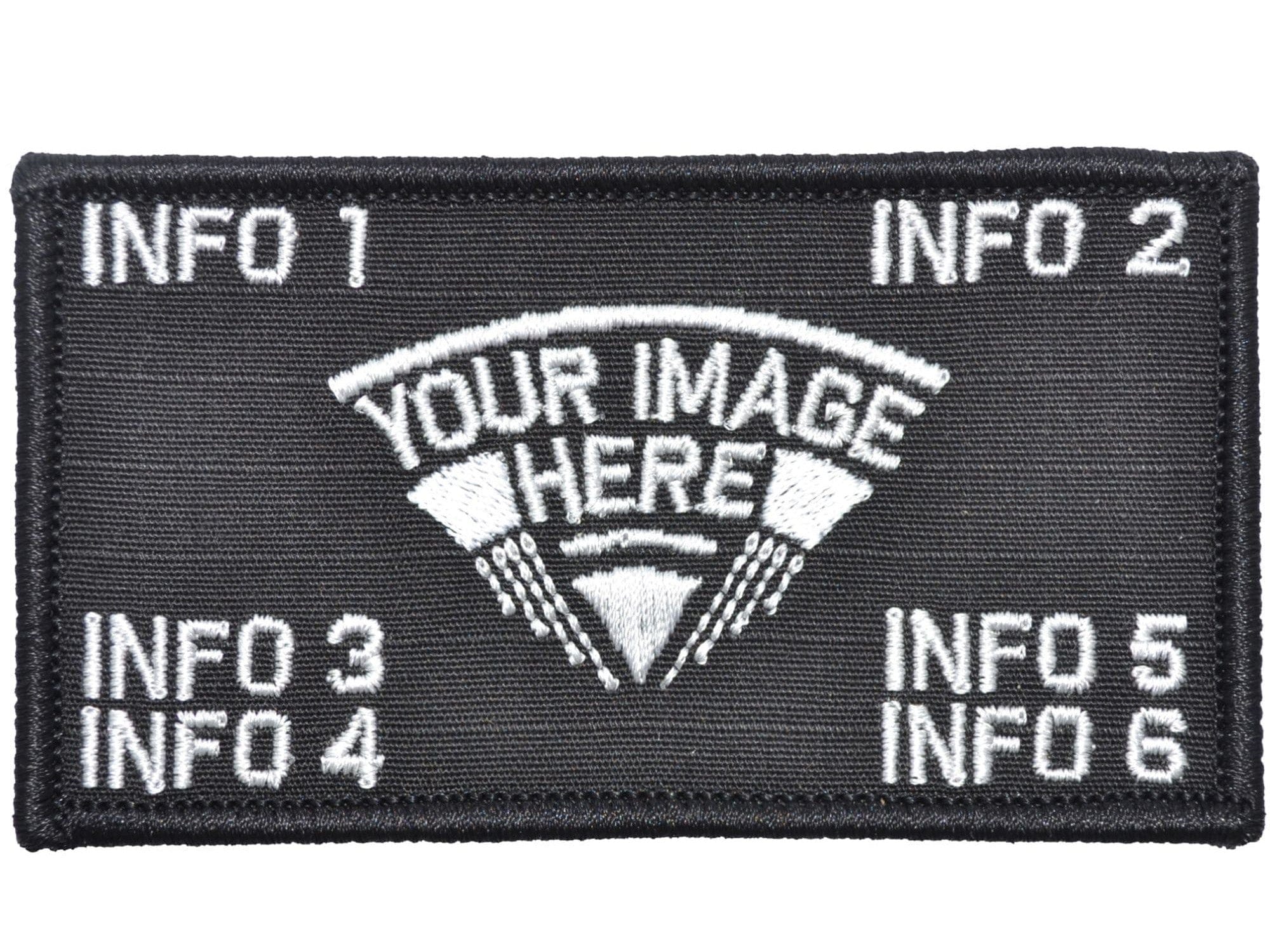 Custom Embroidery Name Patches.2 Pieces Personalized Military Number Tag Customized Logo ID for Multiple Clothing Bags Vest Jackets Work Shirts
