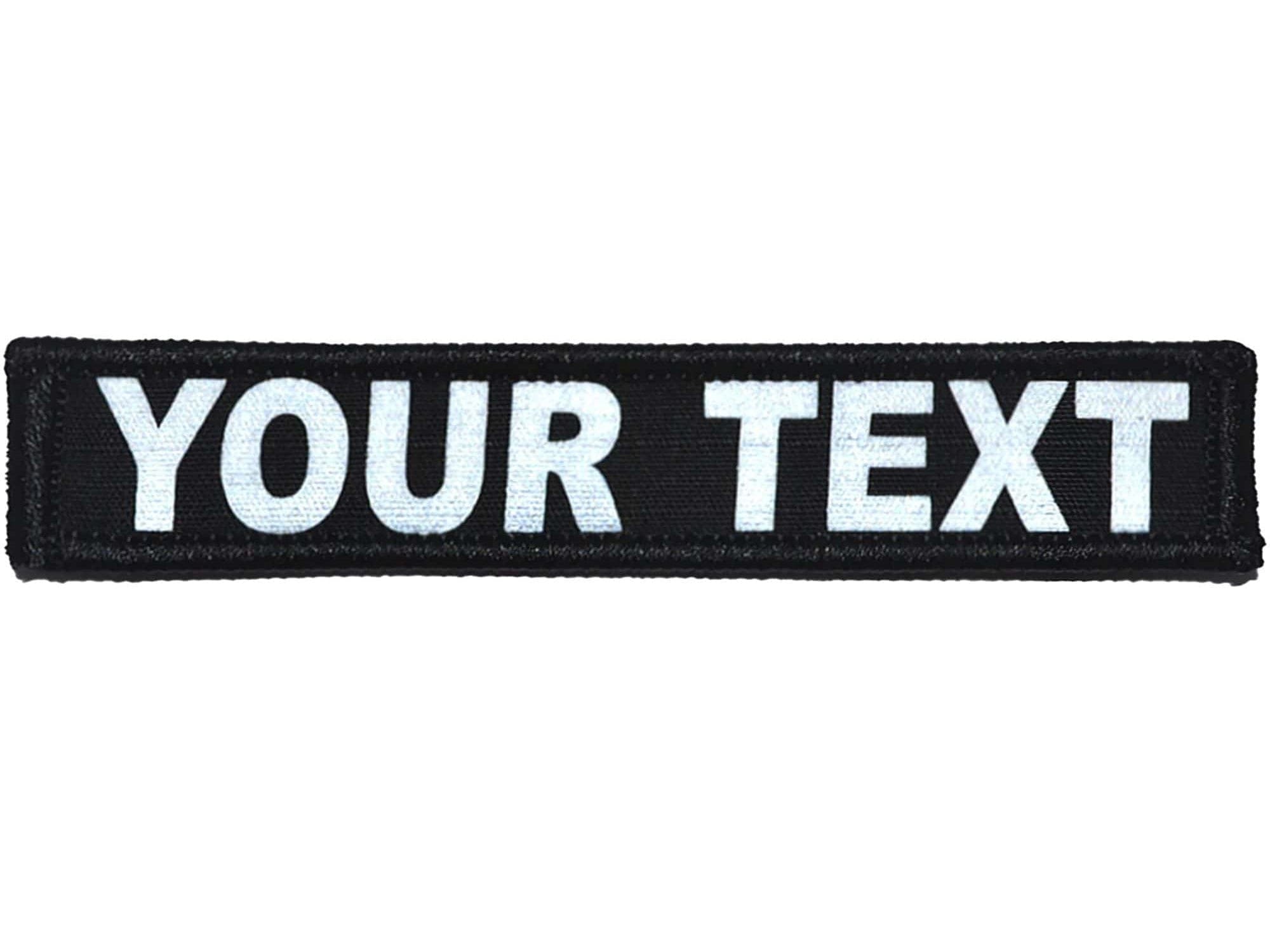 Custom Name Patch Iron on Patches for Jackets With Hook and Loop Fastener  Available 