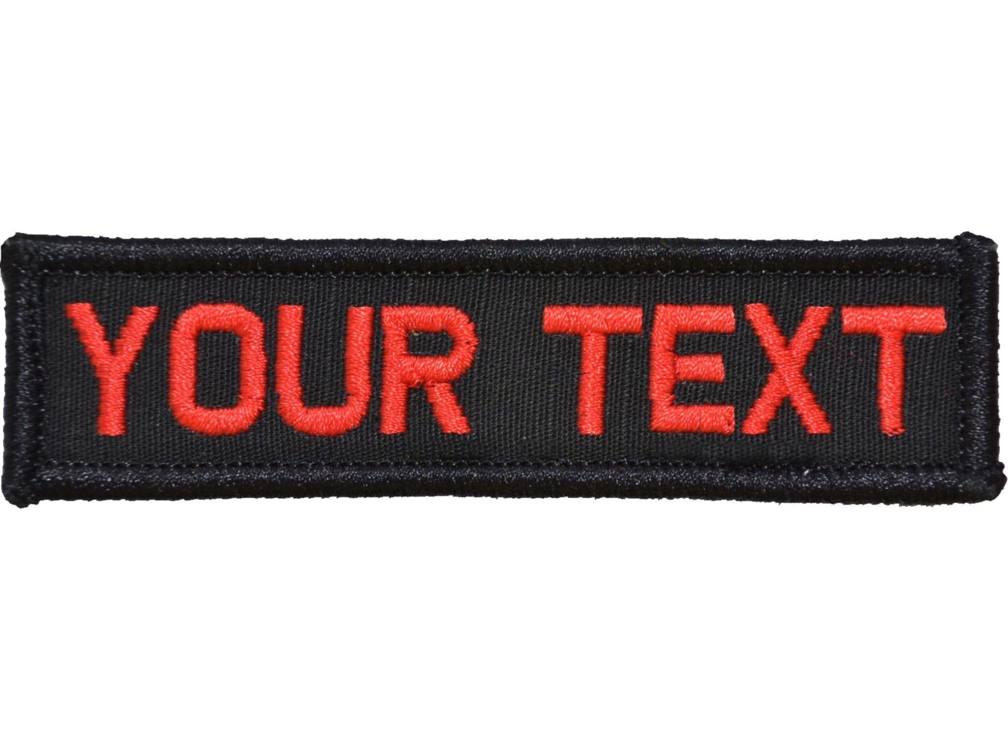 Rectangular 1 Line Personalized Embroidered Name Tag Patch (H)