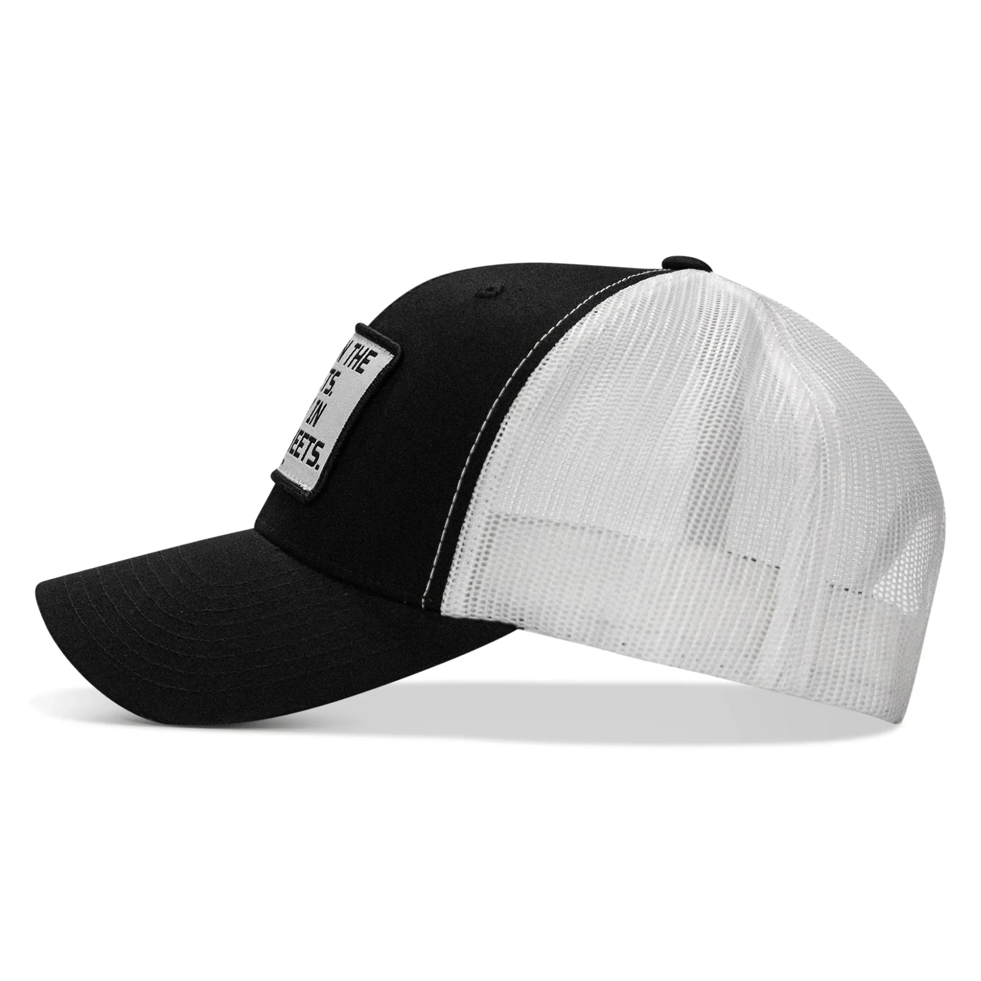 Dad In The Streets. Daddy In The Sheets. White Patch Snapback Hat - Combat Iron Apparel Co.