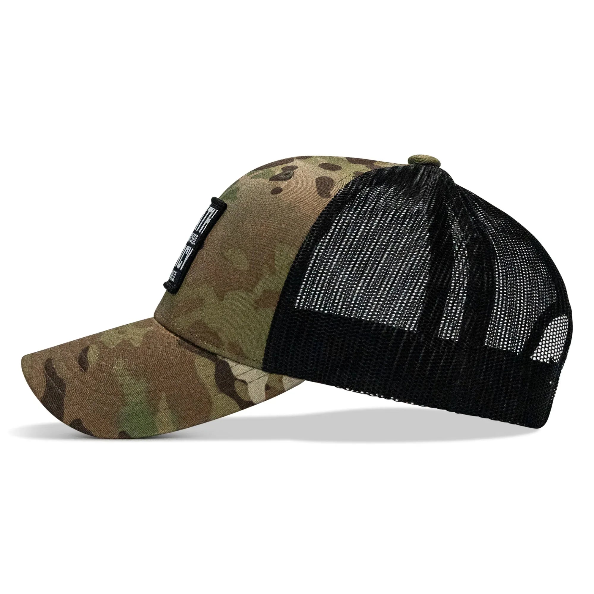 Death Is Promised. Mercy Is Earned Patch Snapback Hat - Combat Iron Apparel Co.
