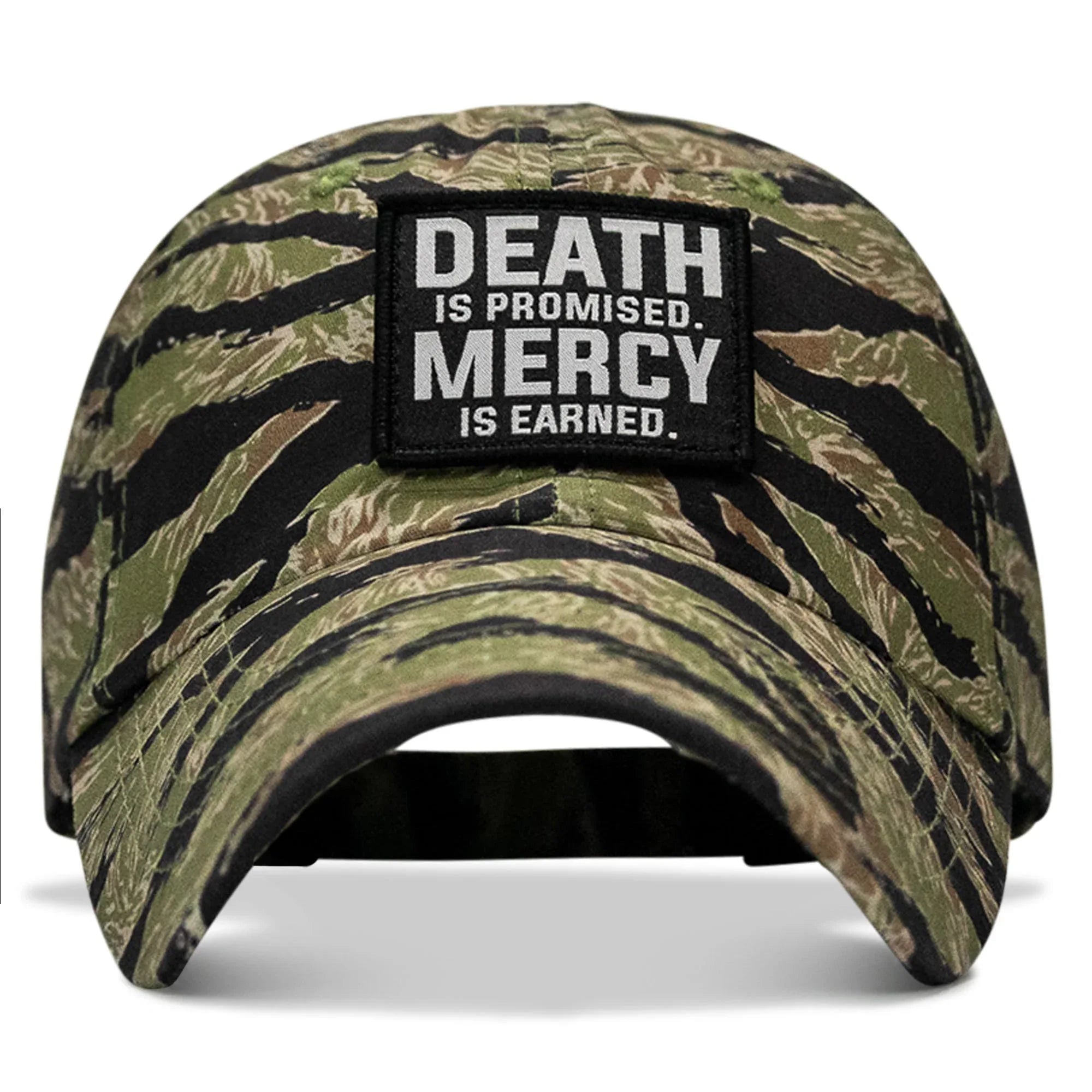 Death Is Promised. Mercy Is Earned Patch. Tactical Ripstop Mesh Snapback Hat - Combat Iron Apparel Co.